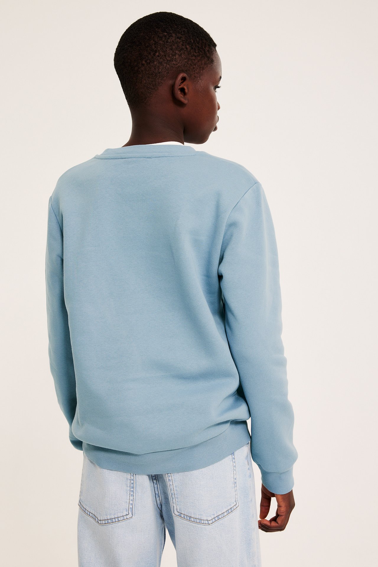 Sweatshirt med trykk - Blå - 5