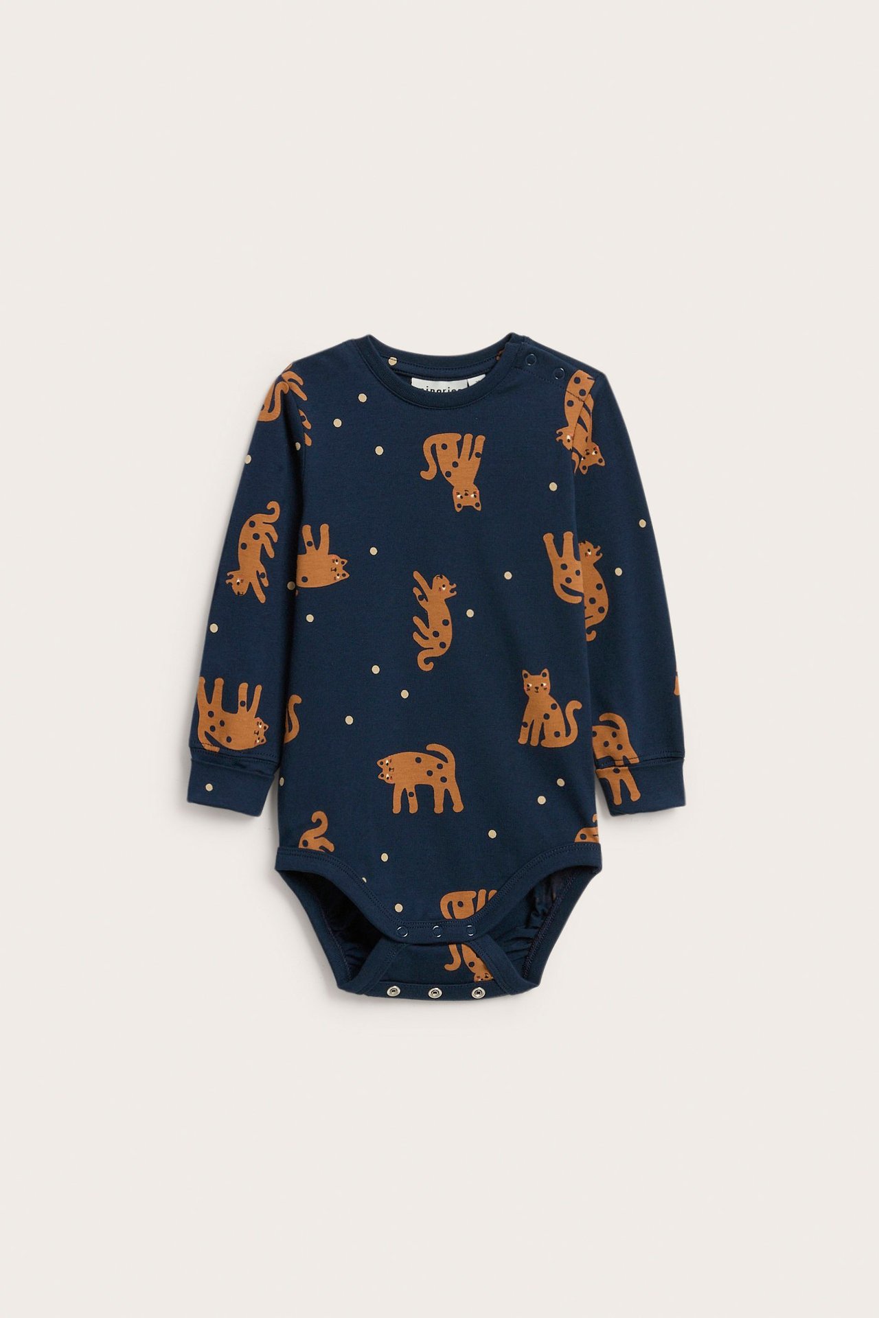 Prążkowane body dla niemowląt - Ciemnoniebieski - 4