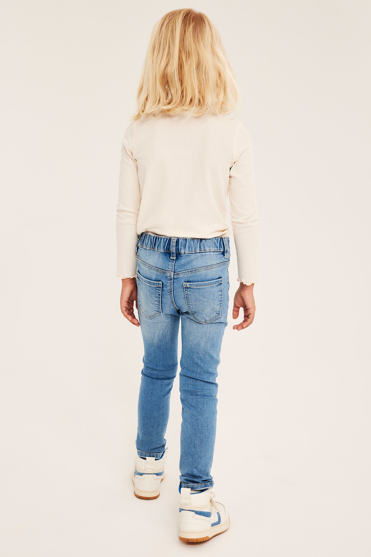 Slim fit -farkkujoggerit - Vaalea denim - 7