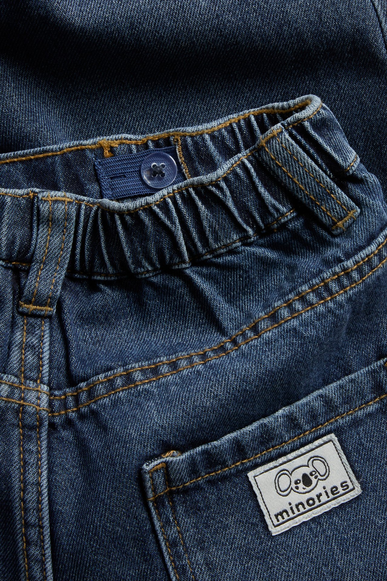 Jeans med barrel fit - Mörkblå - 5