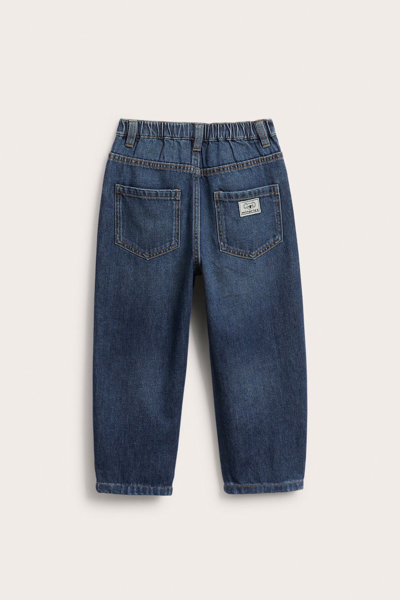 Jeans med barrel fit - Mörkblå - 6