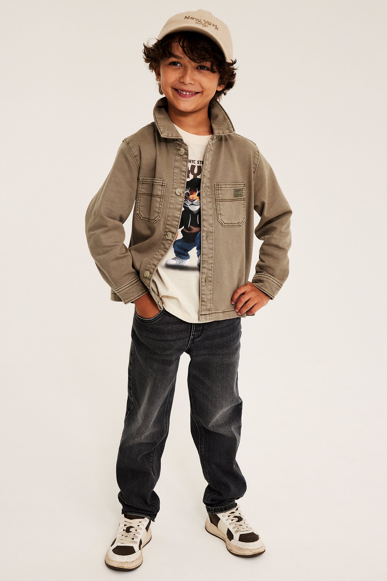 Overshirt i bomullstwill