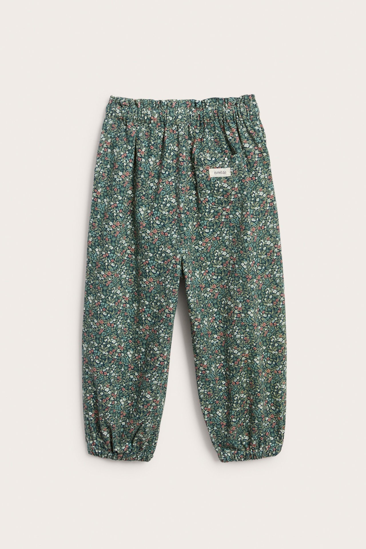 Småblommiga byxor i twill - Mörkblå - 3