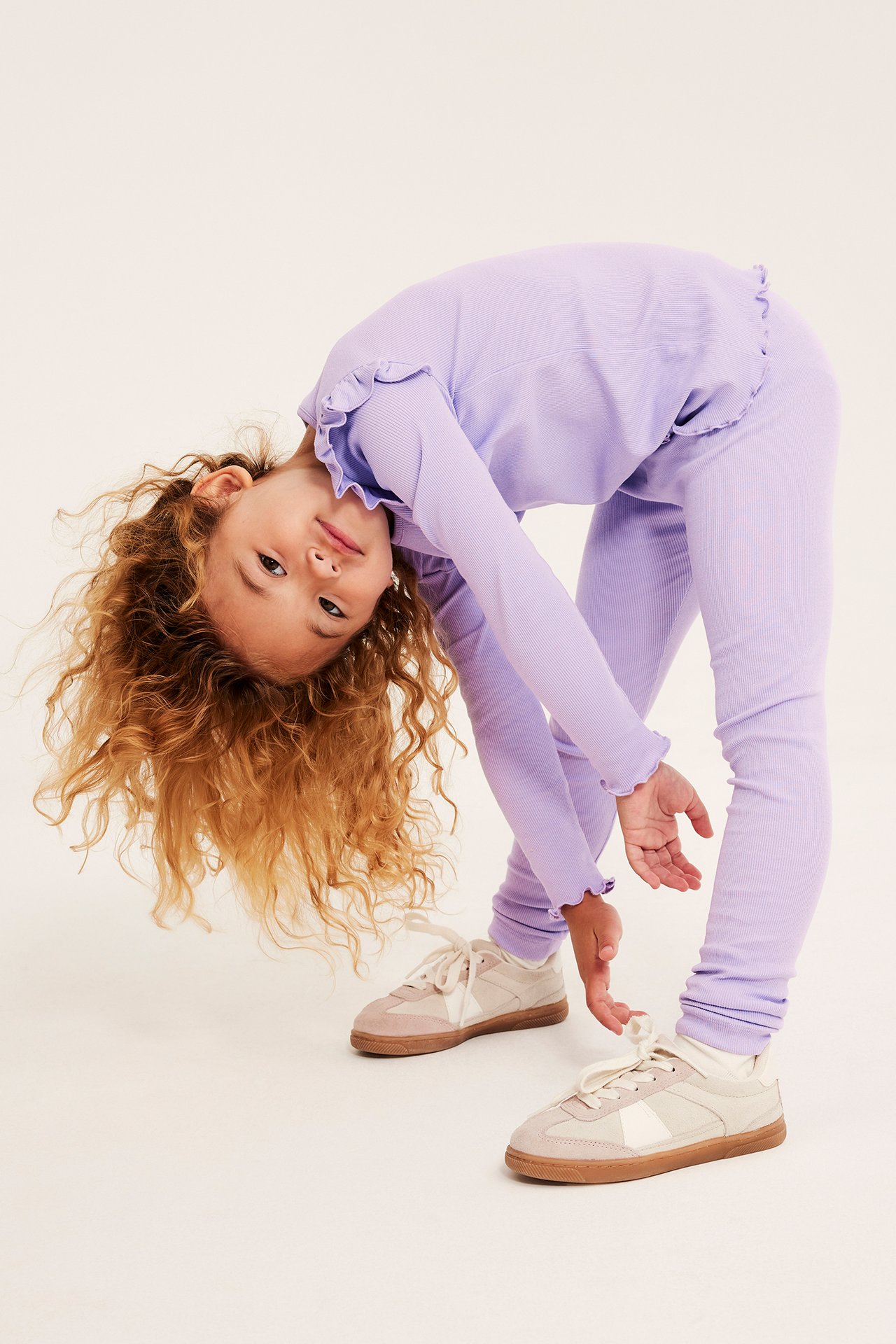 Ribbede leggings - Rosa - 4