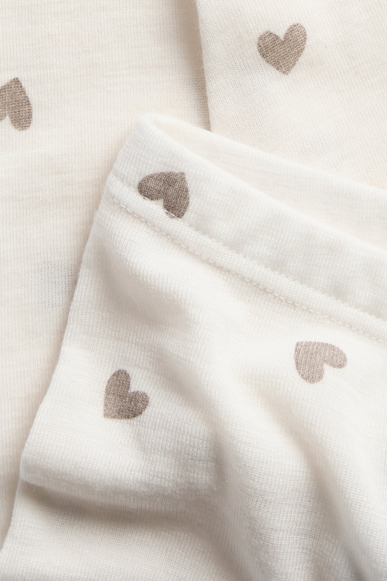Legginsy w serduszka z wełny merino