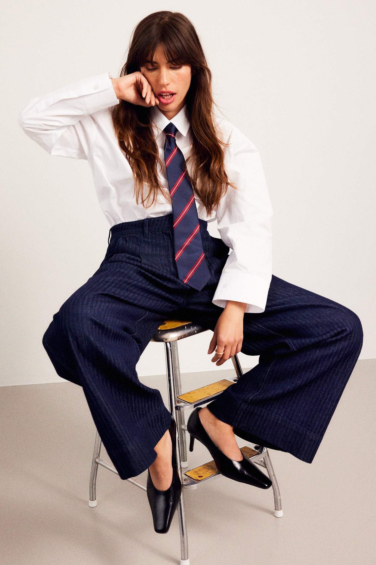 Dżinsy wide high waist