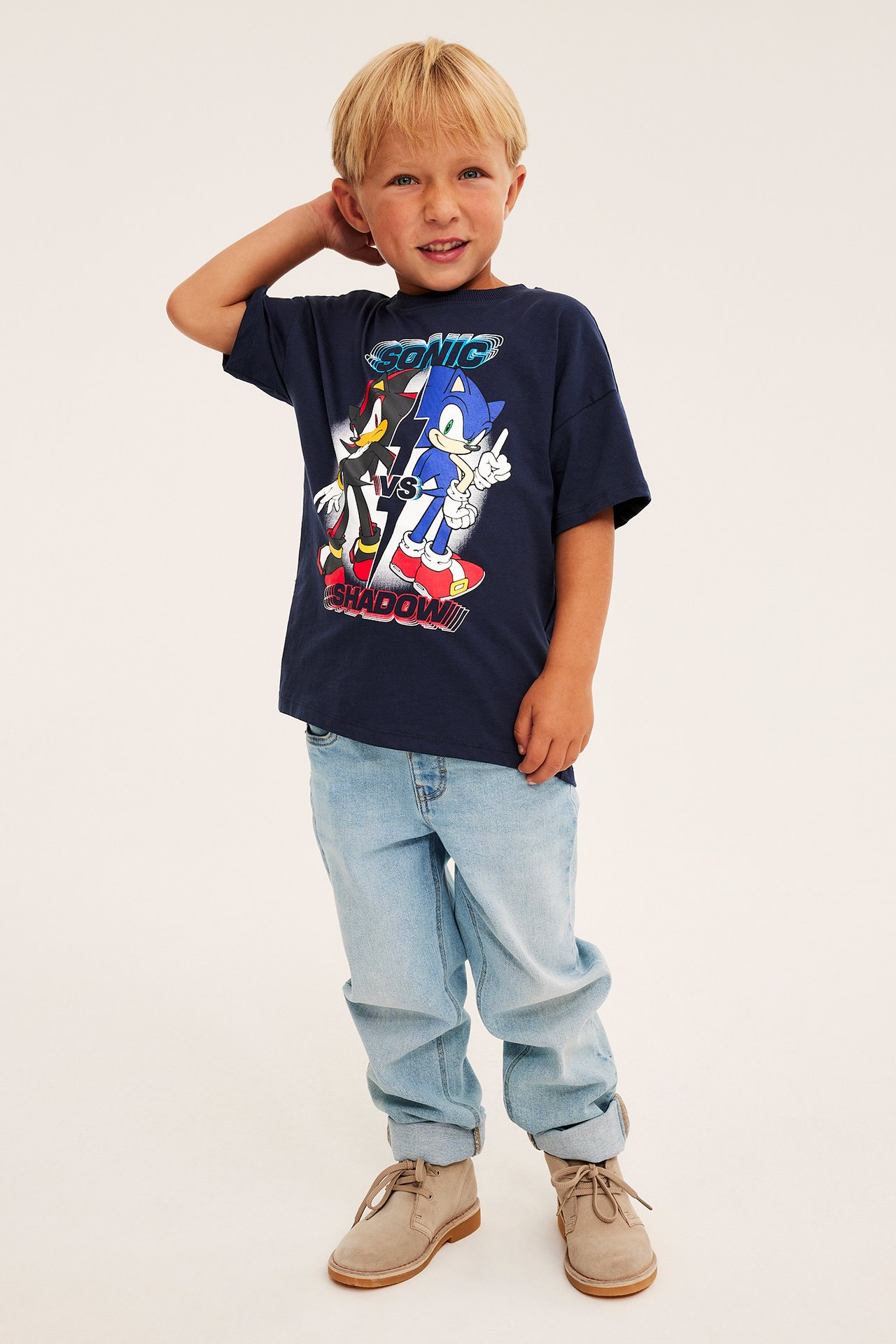 T-shirt med Sonic-tryck