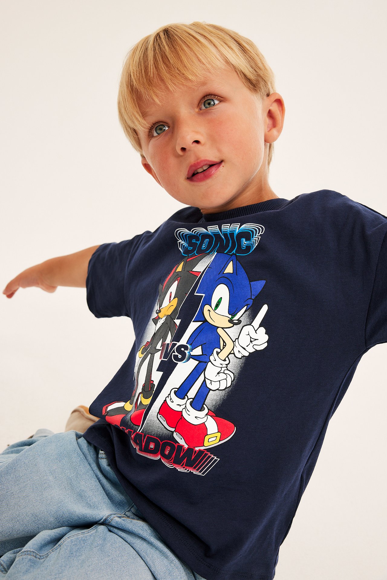 T-skjorte med Sonic-trykk