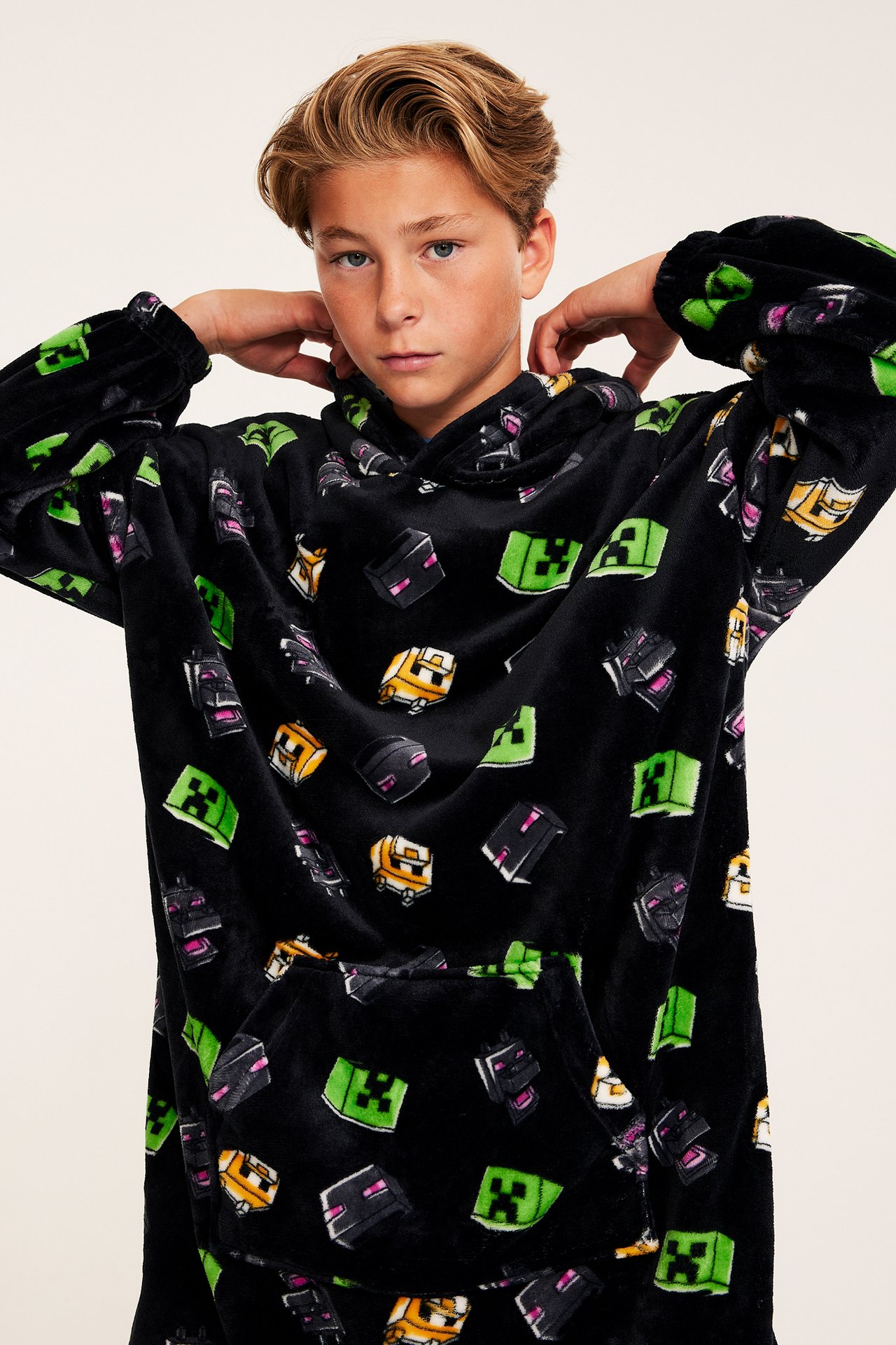Fleece-hettegenser med Minecraft
