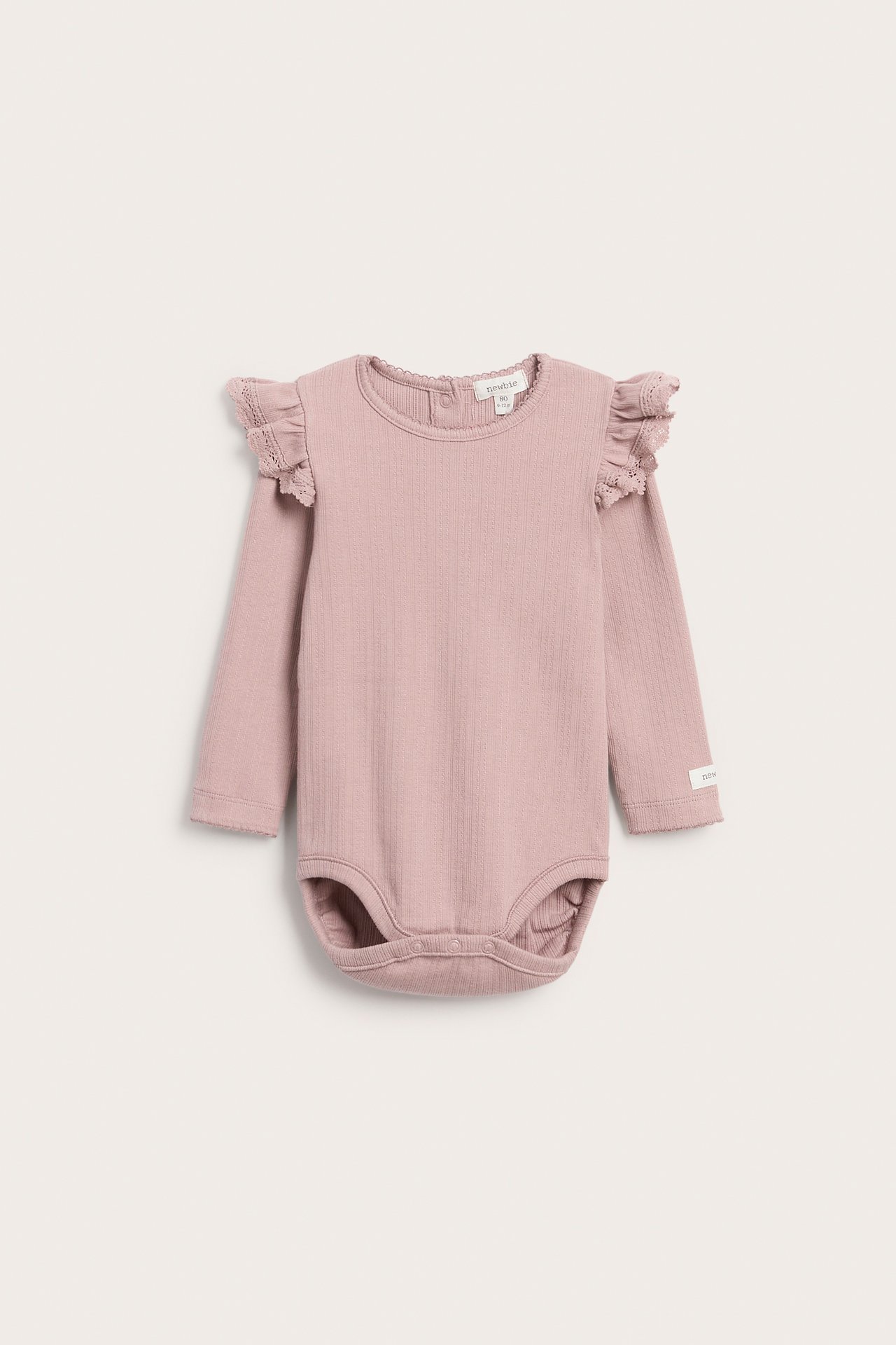 Prążkowane body z falbanami