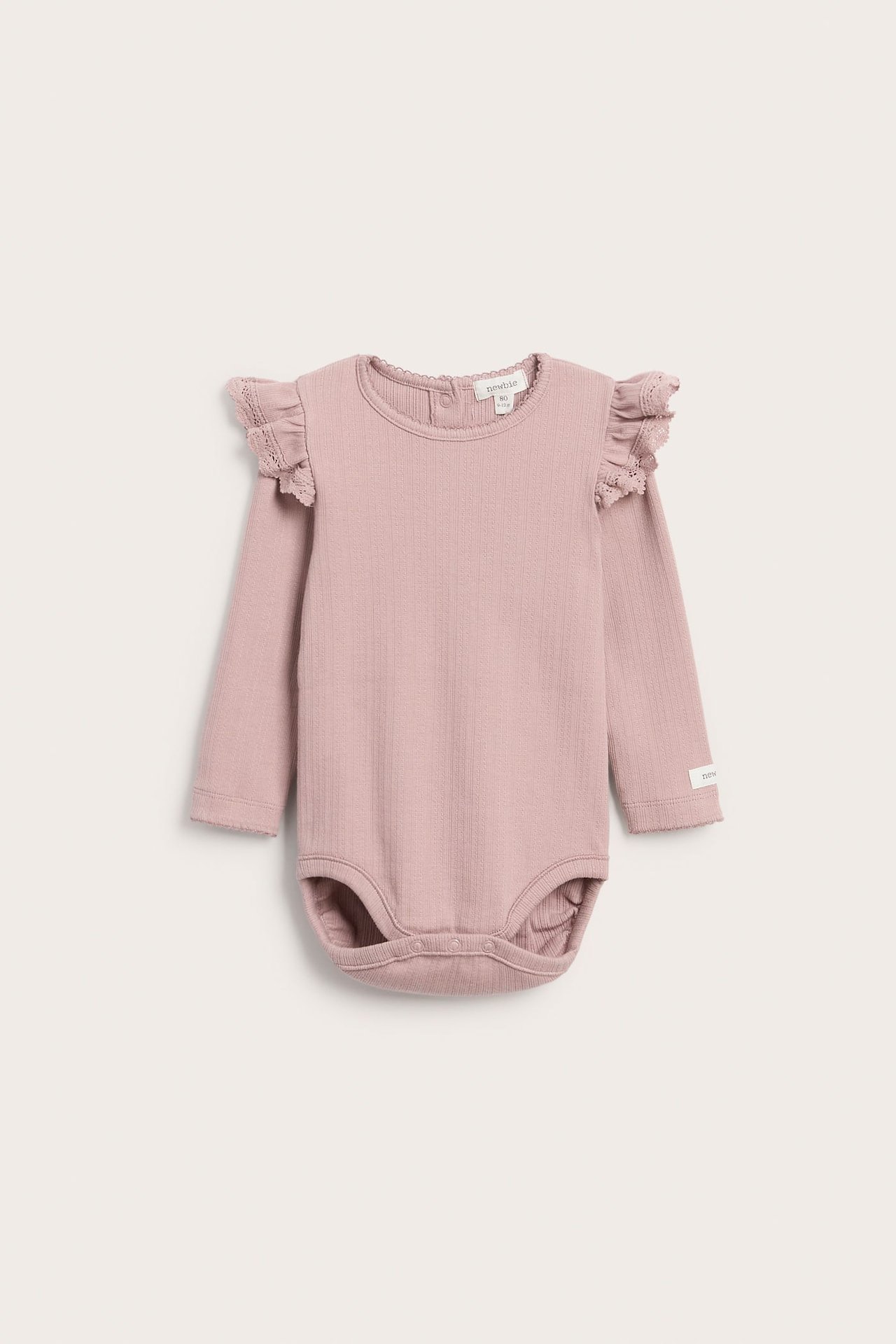 Prążkowane body z falbanami