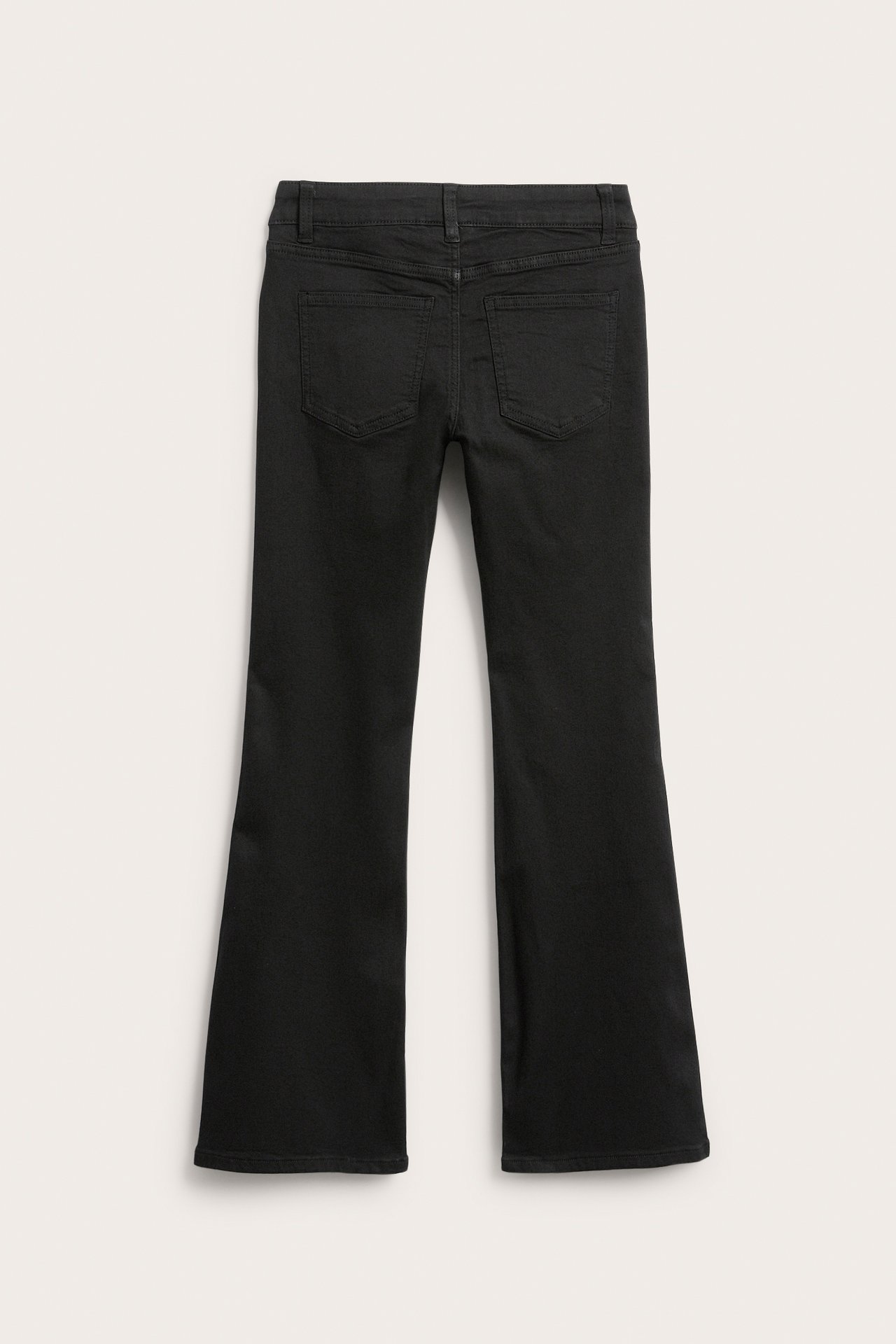 Bootcut-farkut matala vyötärö - Musta denim - 4