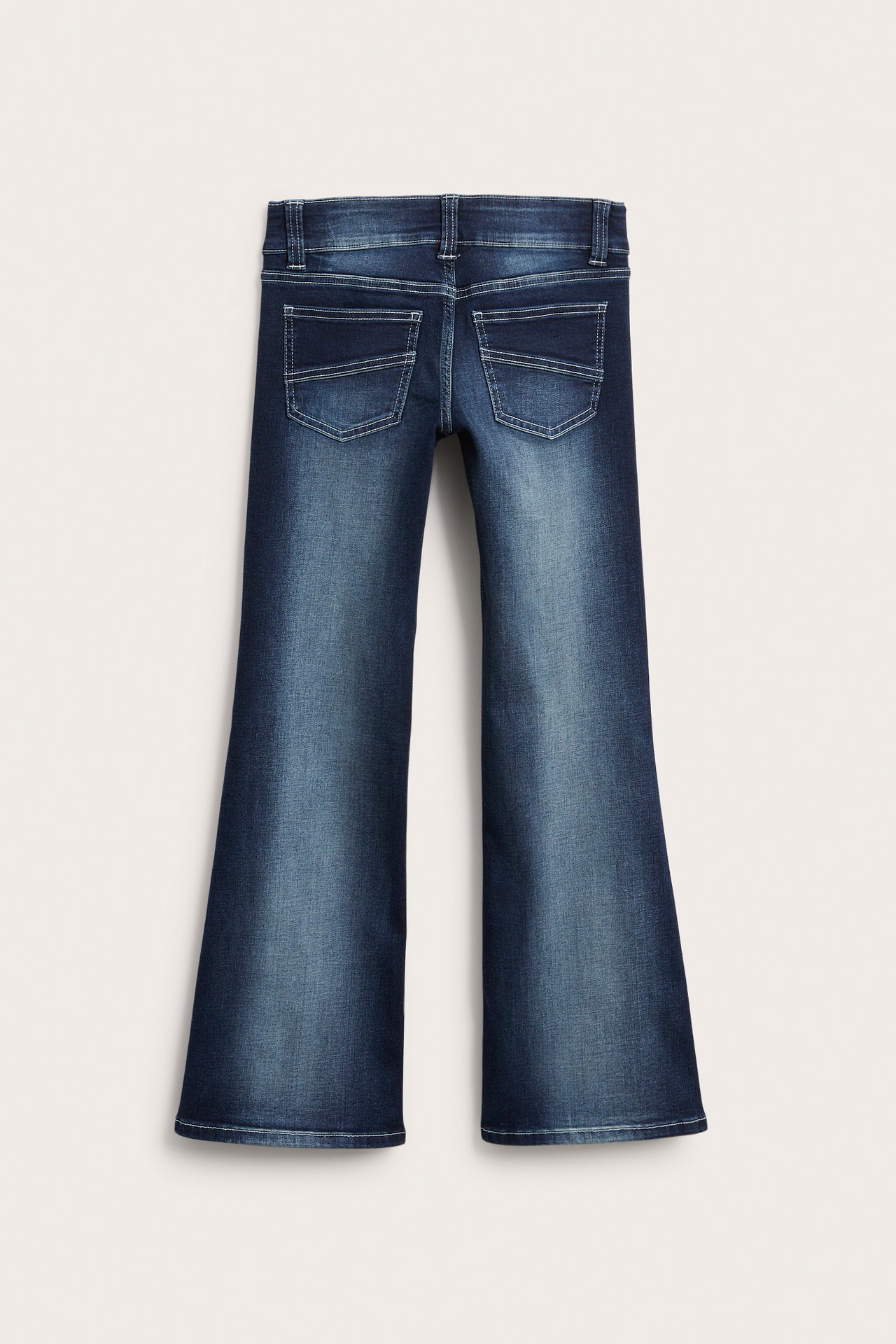 Jeansy bootcut z niskim stanem - Ciemny dżins - 4