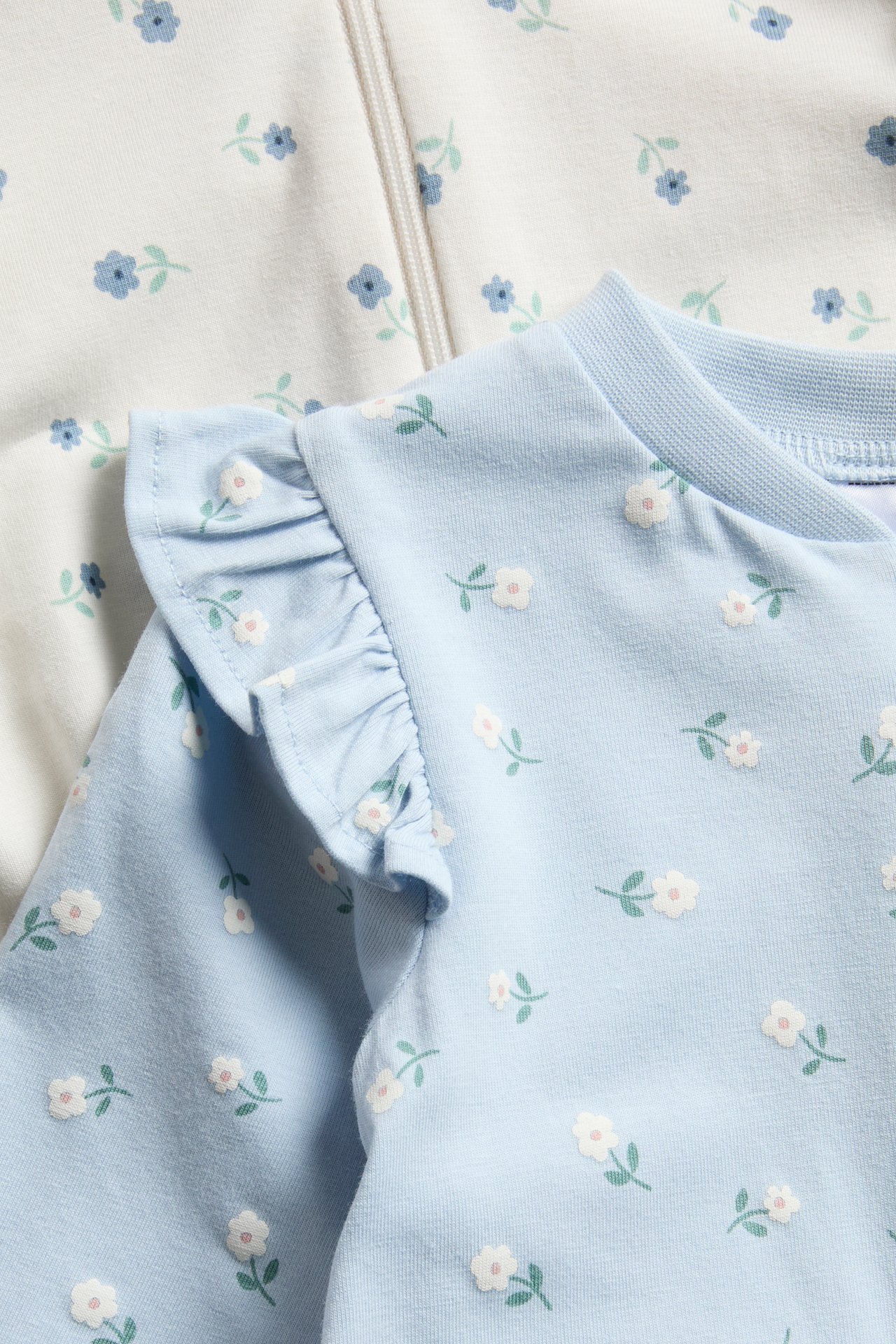 2-pakning pyjamas med volanger - Lyseblå - 4