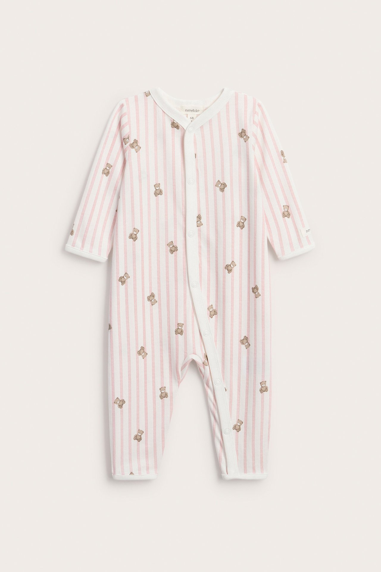 Raidallinen pyjama nalleilla