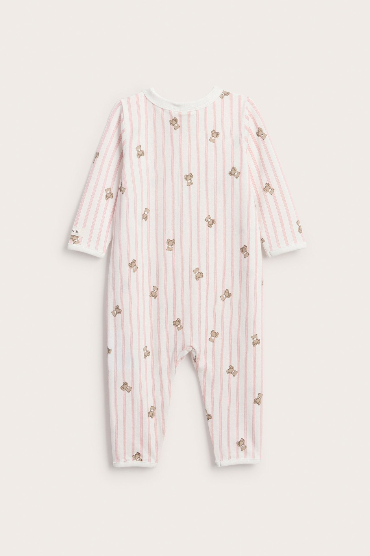 Raidallinen pyjama nalleilla