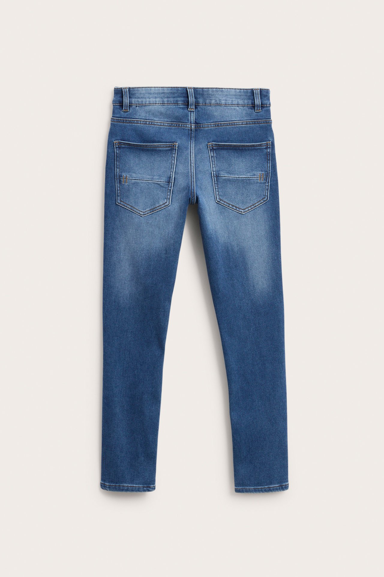 Slim-fit-joggerfarkut, joissa on 5 taskua - Denim - 4