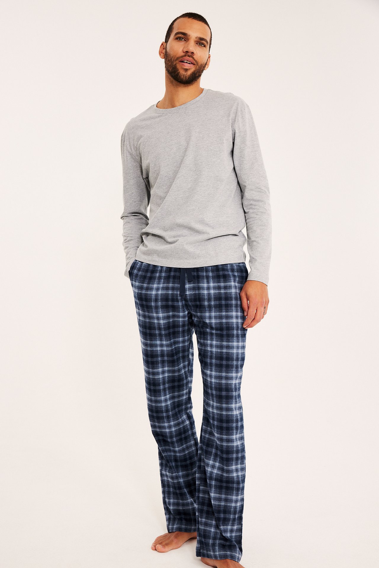 Rutiga pyjamasbyxor
