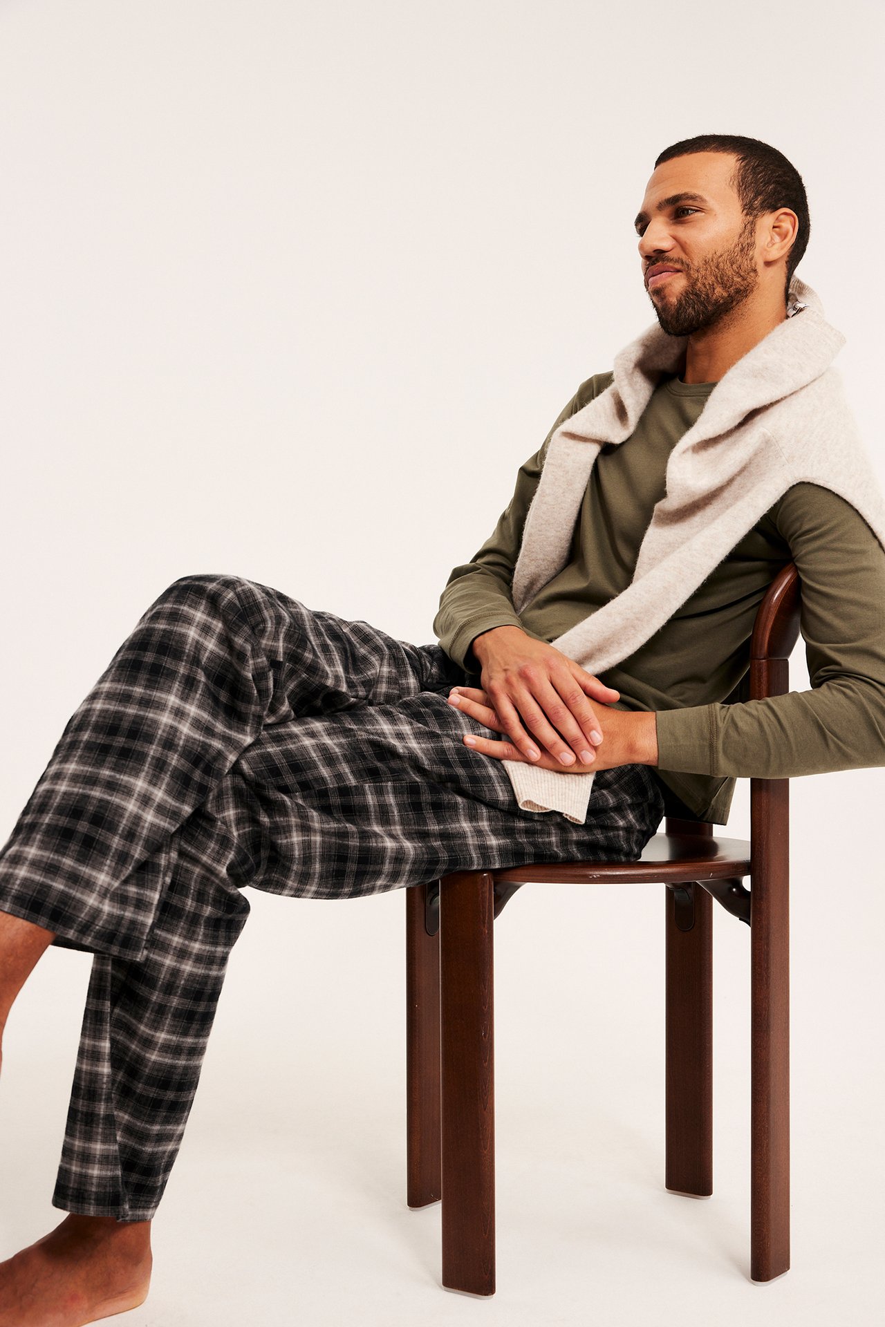 Rutiga pyjamasbyxor