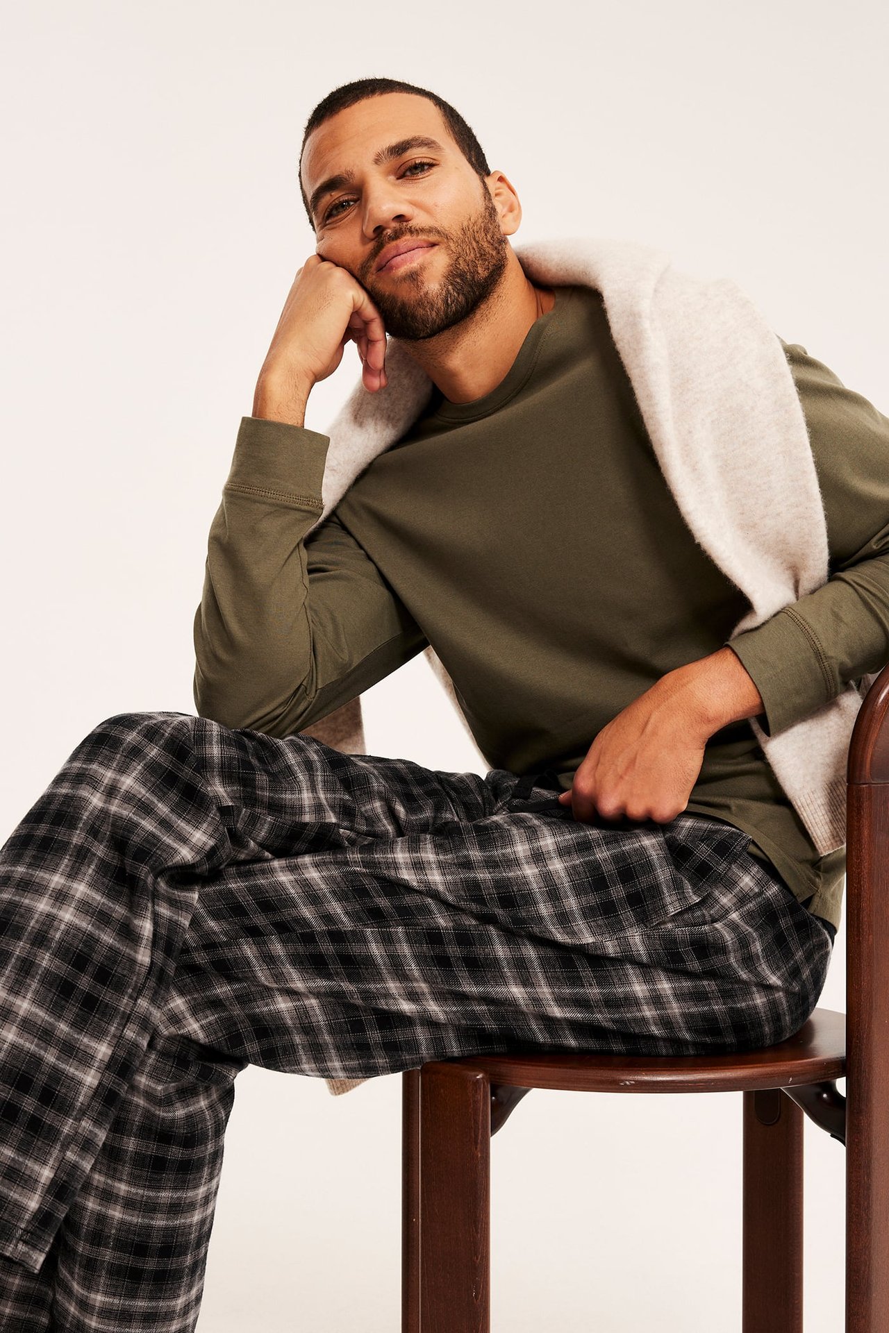 Rutiga pyjamasbyxor