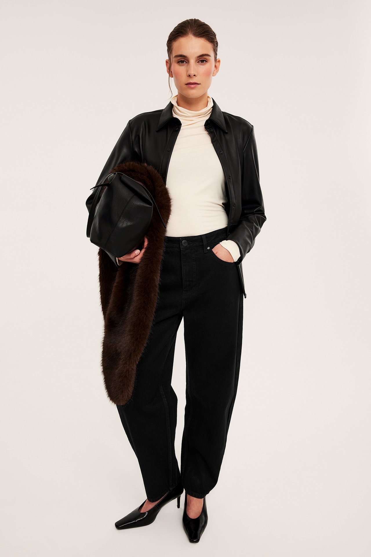 Barrel jeans high waist