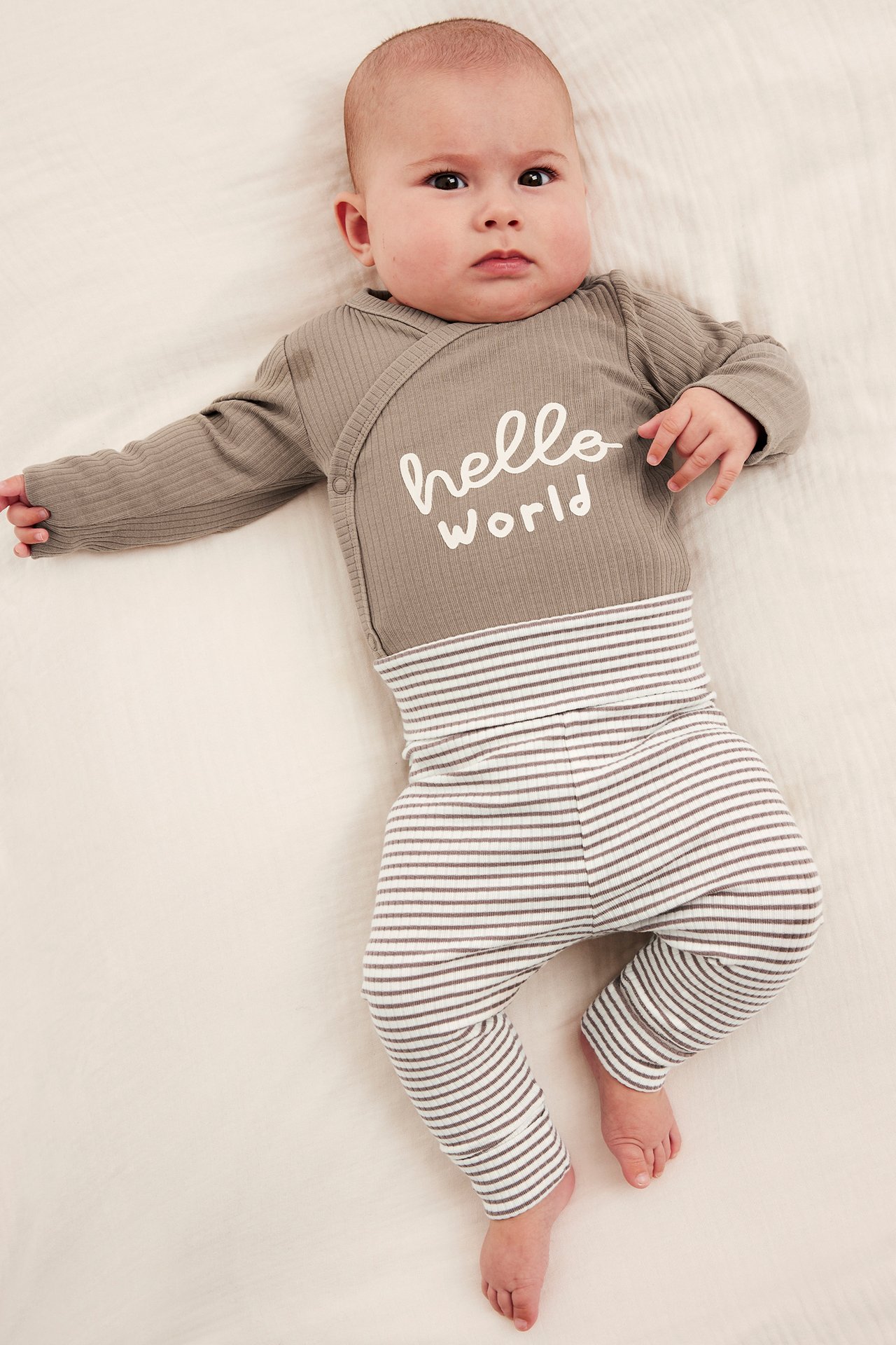 Prążkowane legginsy