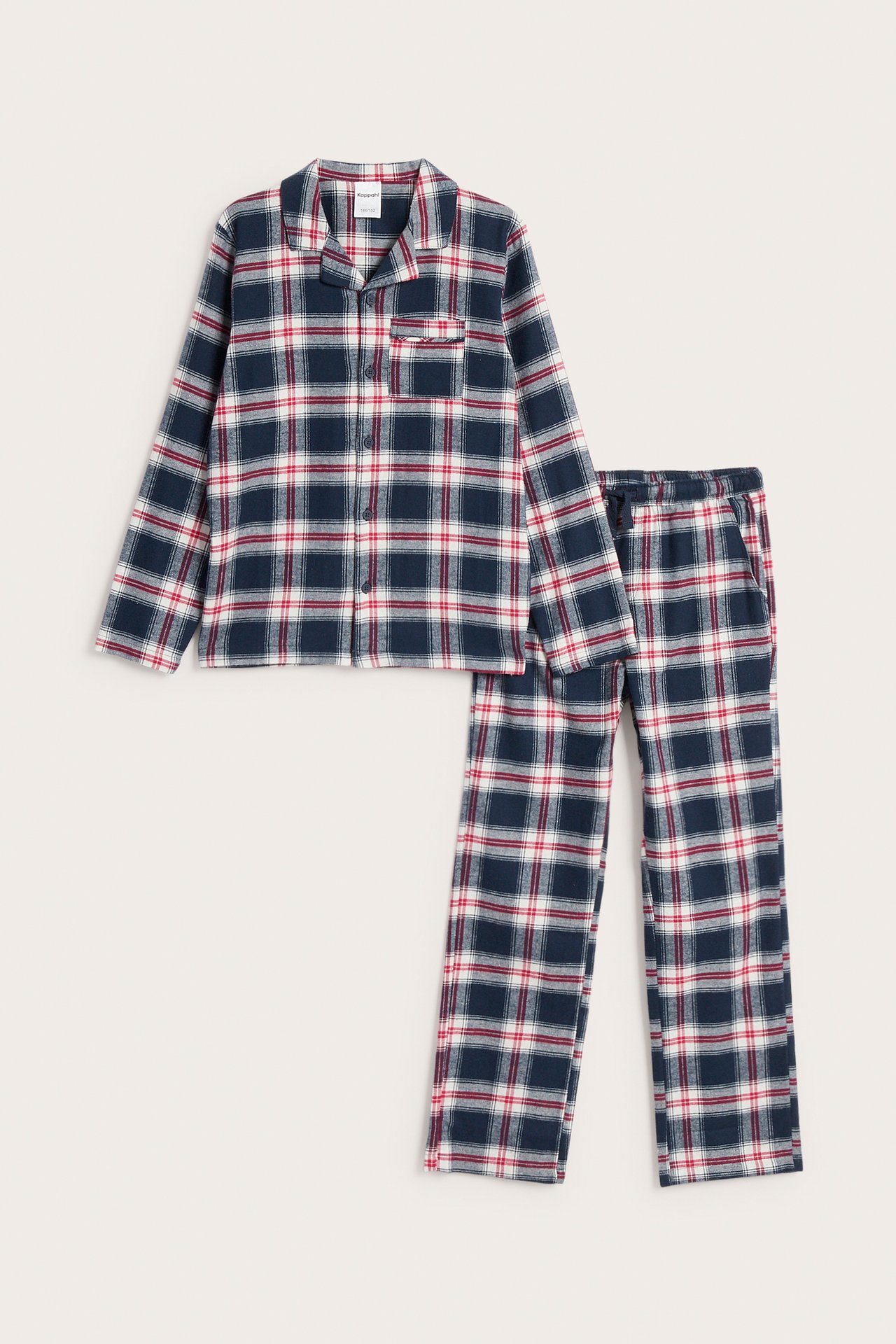 Flanelowa piżama w kratę