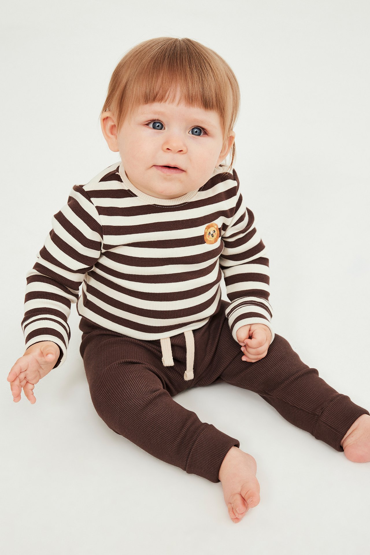 Ribbade babyleggings
