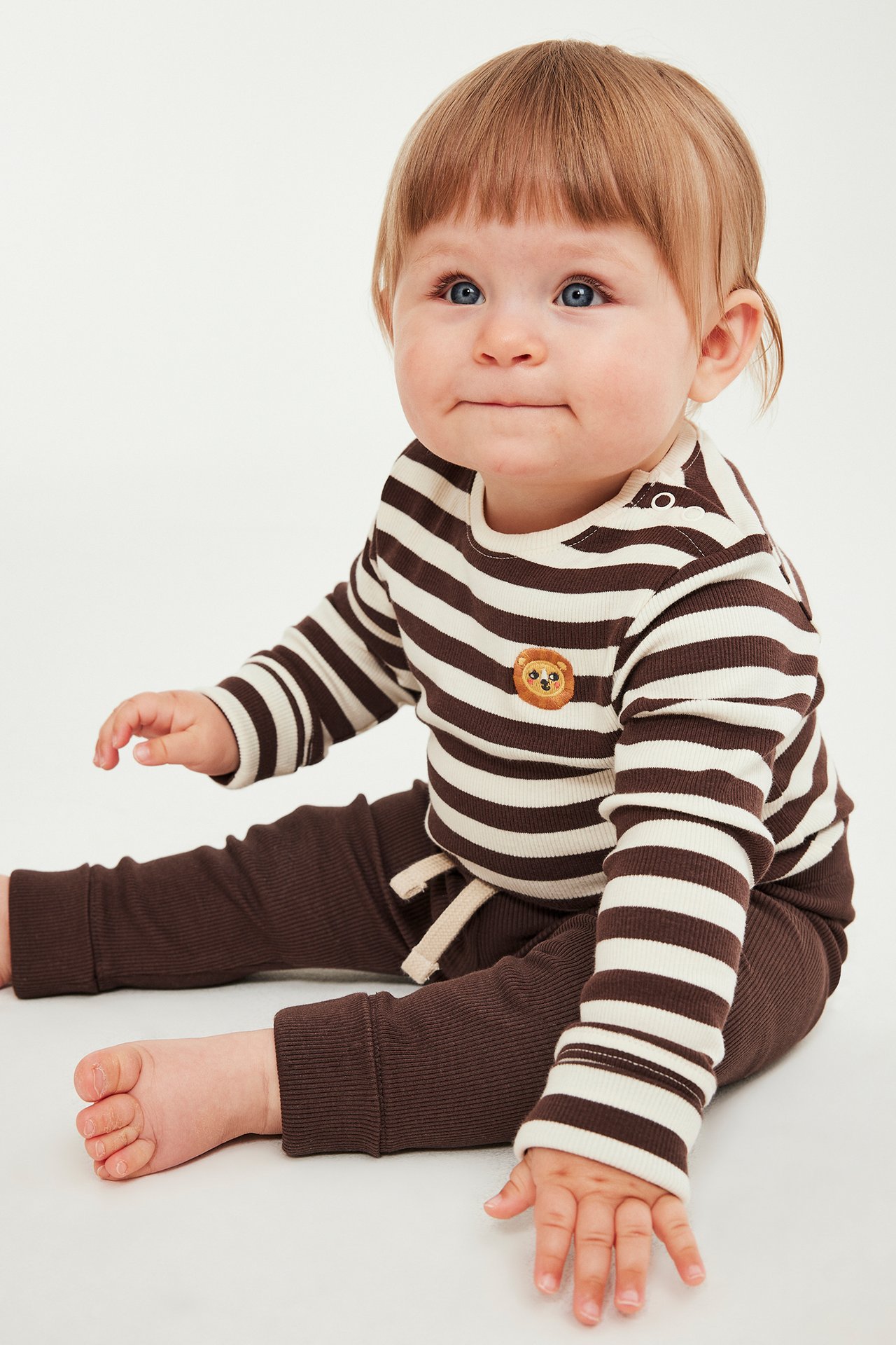 Ribbade babyleggings