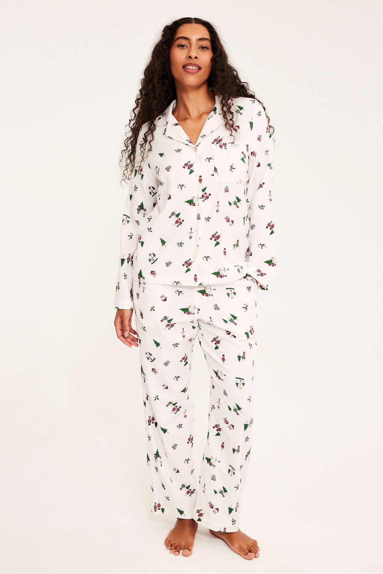 Julepyjamas i flanell til damer