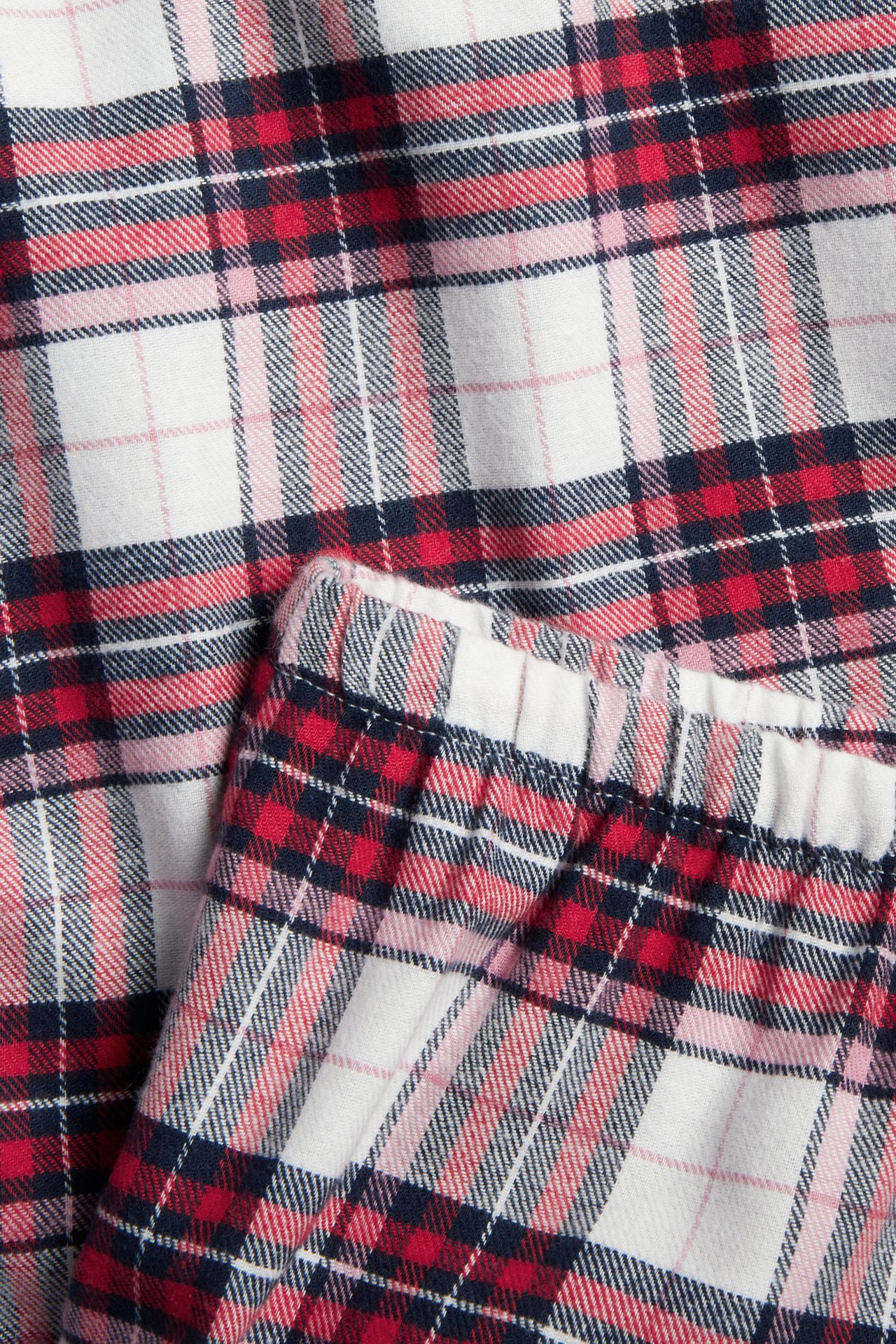 Pyjamassett i flanell - Offwhite - 4