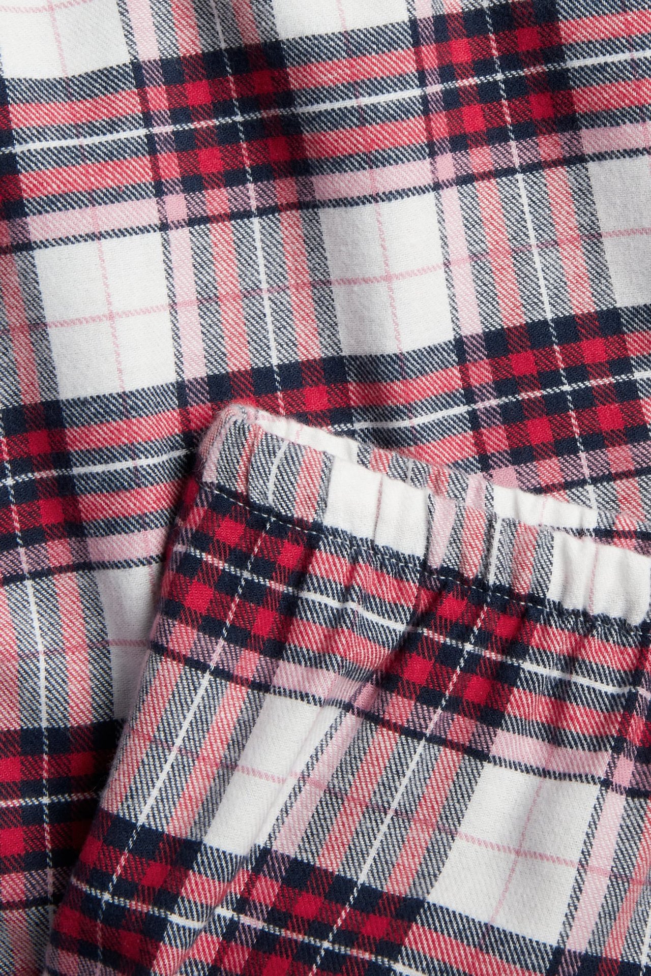 Pyjamassett i flanell - Offwhite - 4