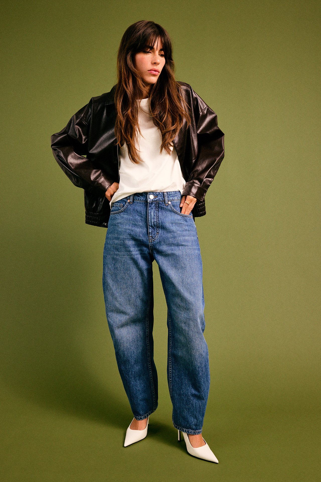 Barrel jeans high waist