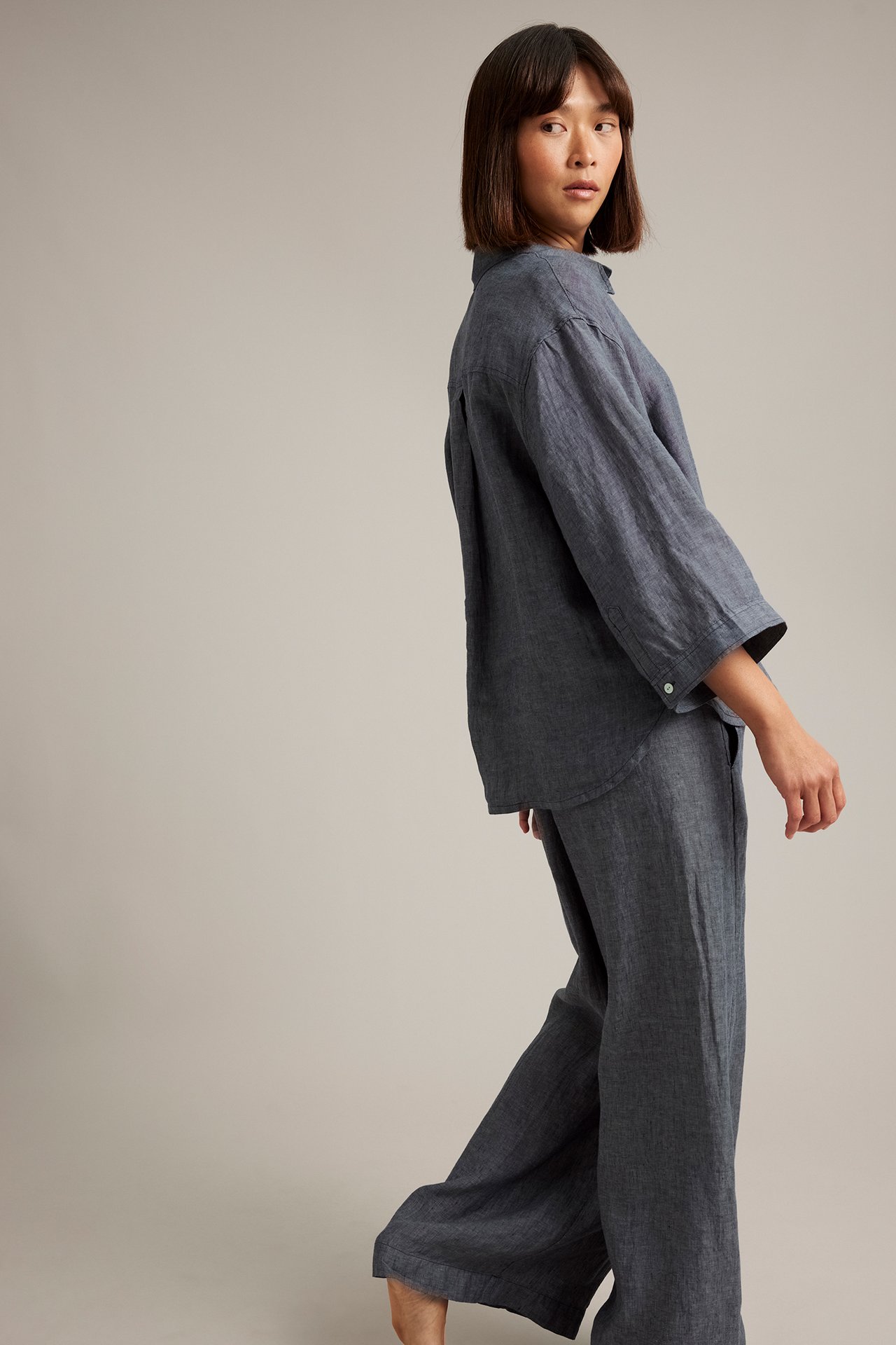 Pyjamasbukse i lin