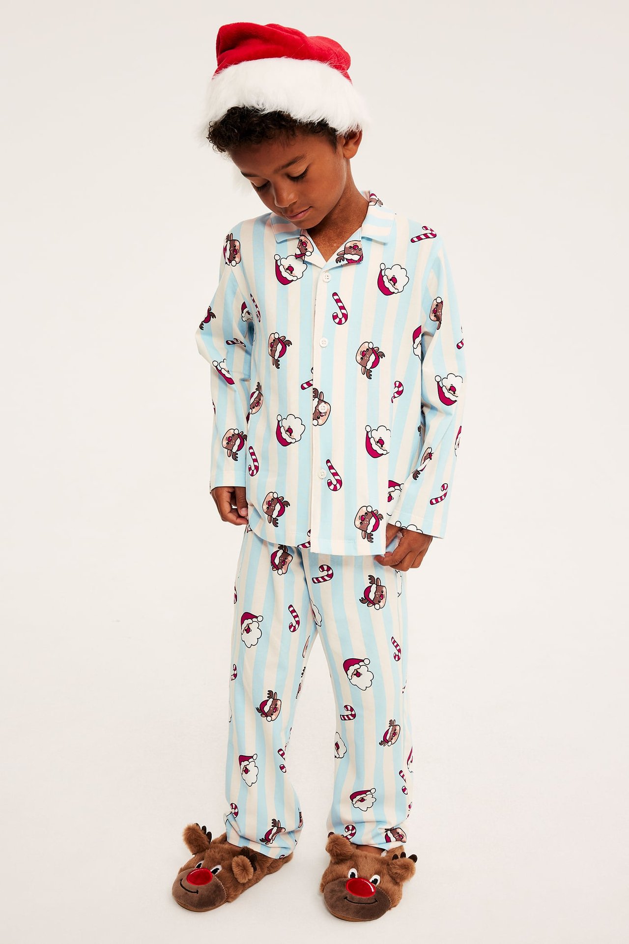 Pyjamas med skjorte og julemotiv