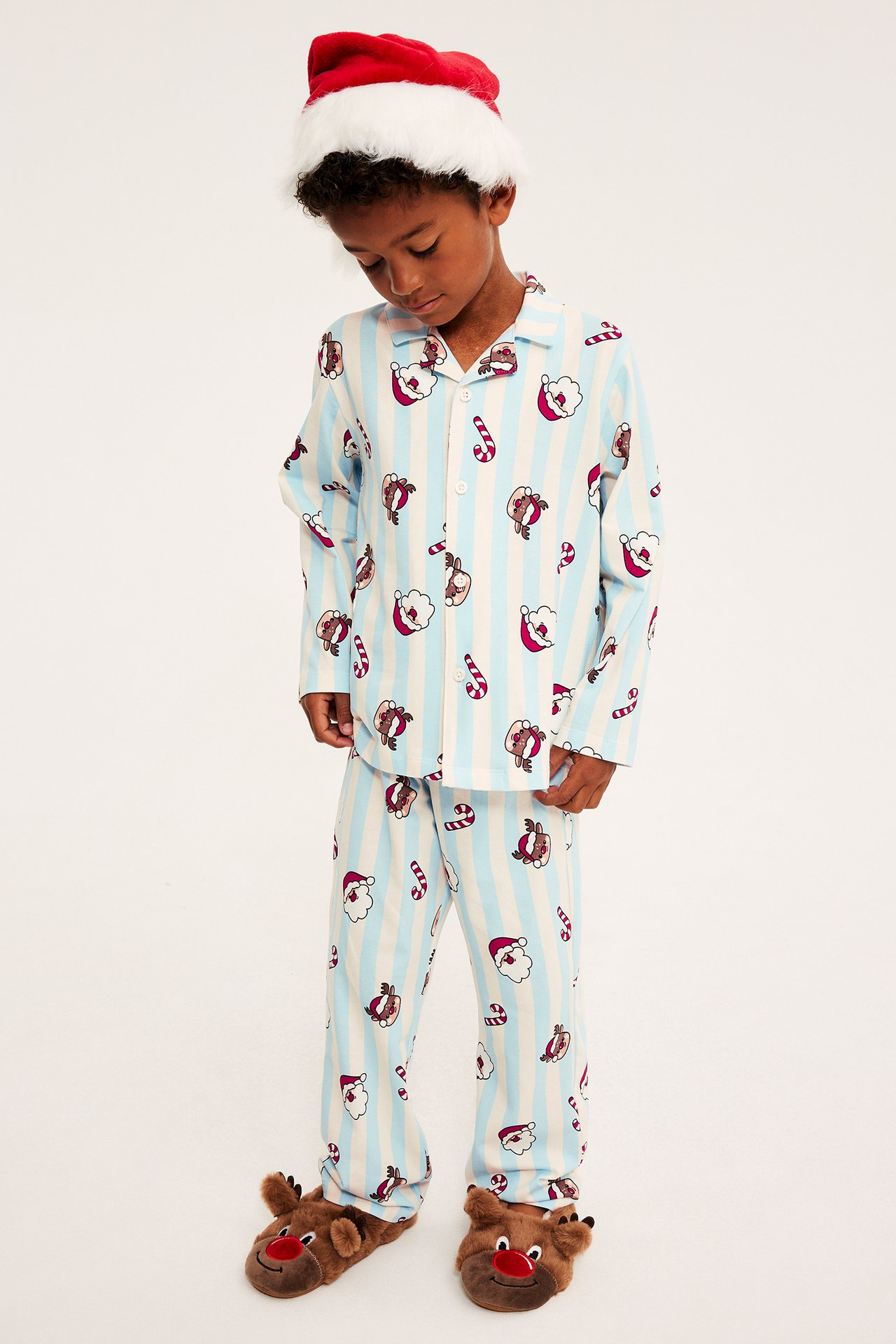 Pyjamas med skjorte og julemotiv