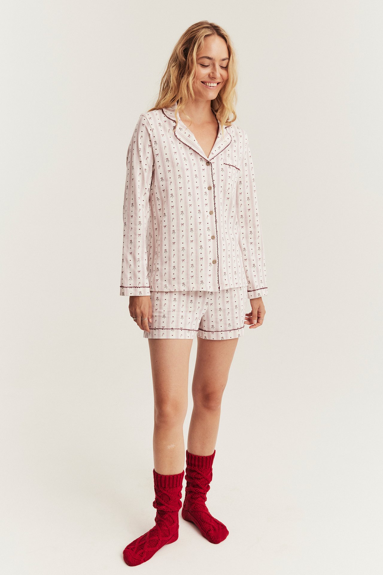 Langermet julepyjamas fra Newbie Woman