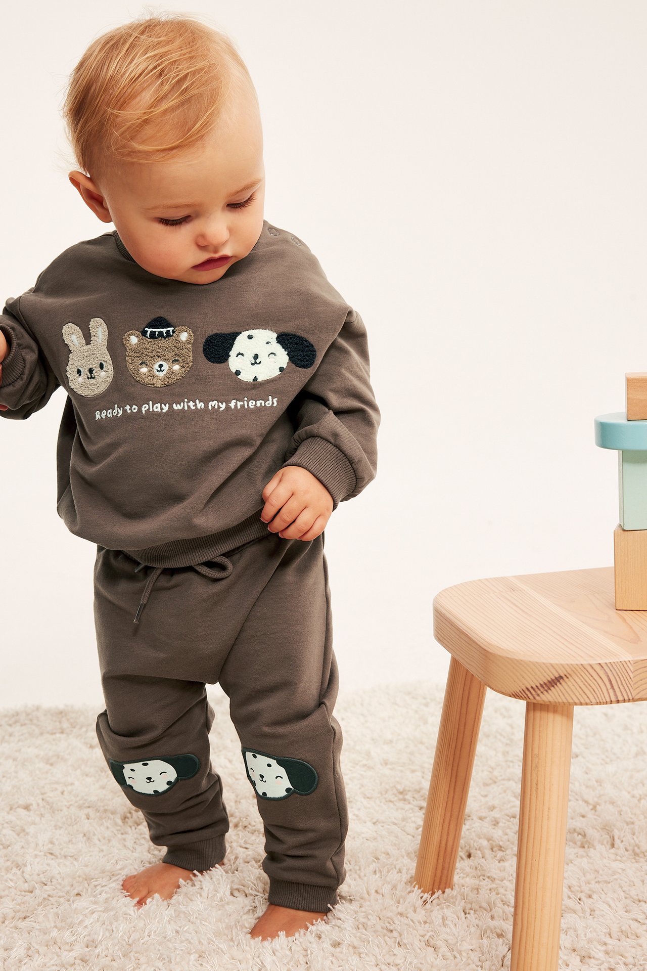 Sweatshirt med djurmotiv
