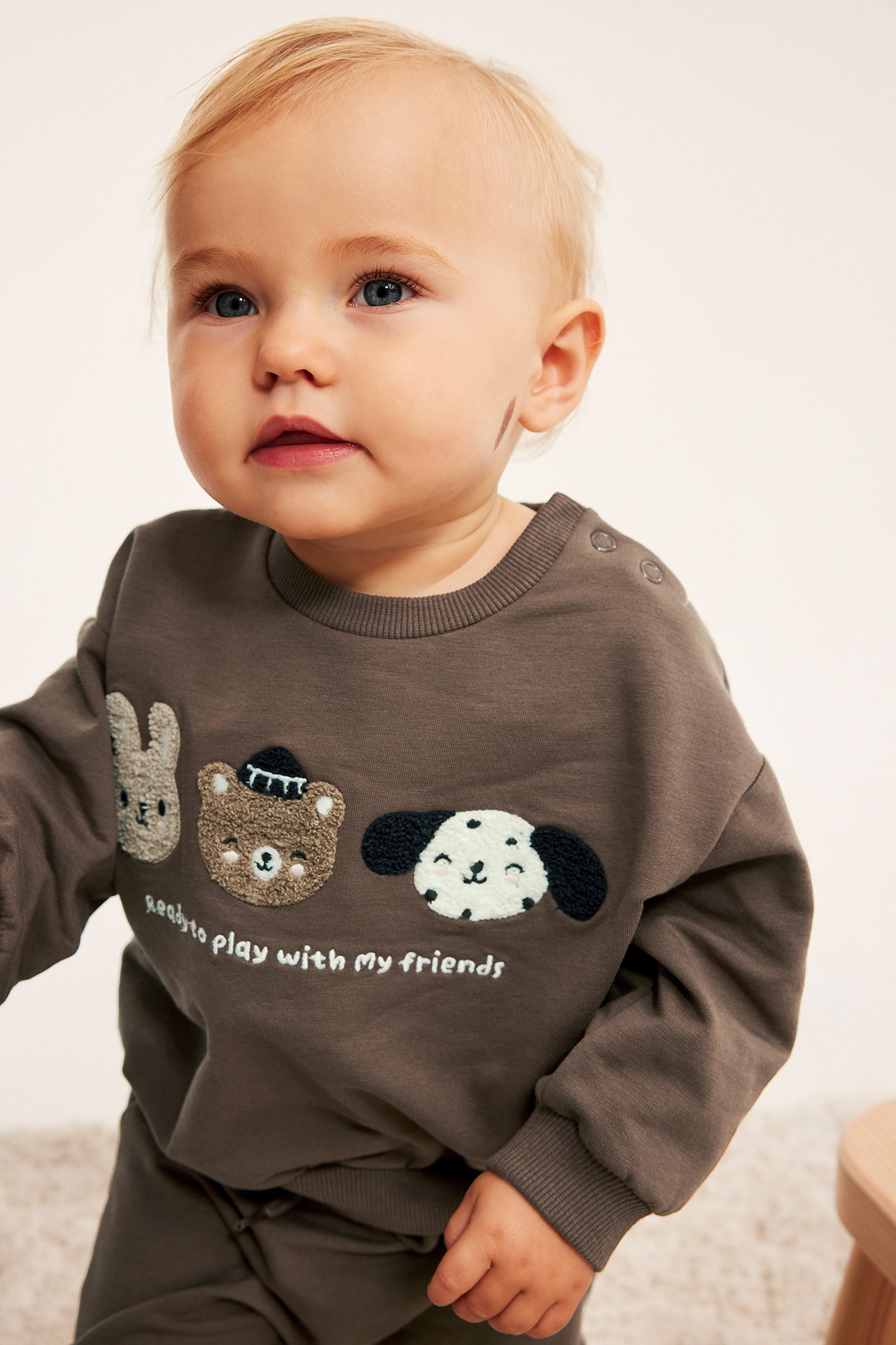 Sweatshirt med djurmotiv