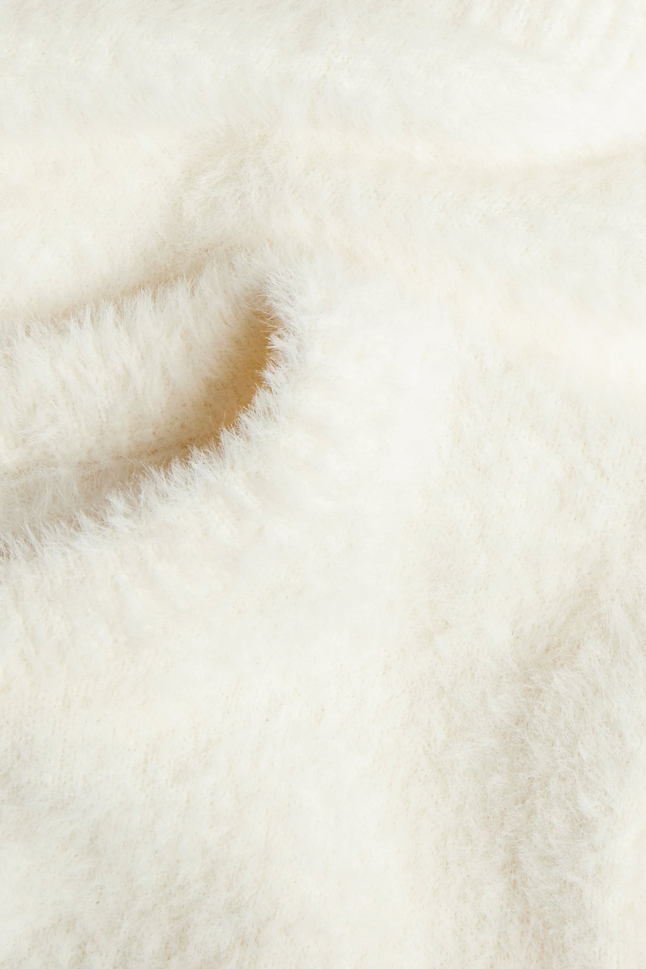 Neuletakki feather yarn -langasta ja sydännapeilla - Luonnonvalkoinen - 5