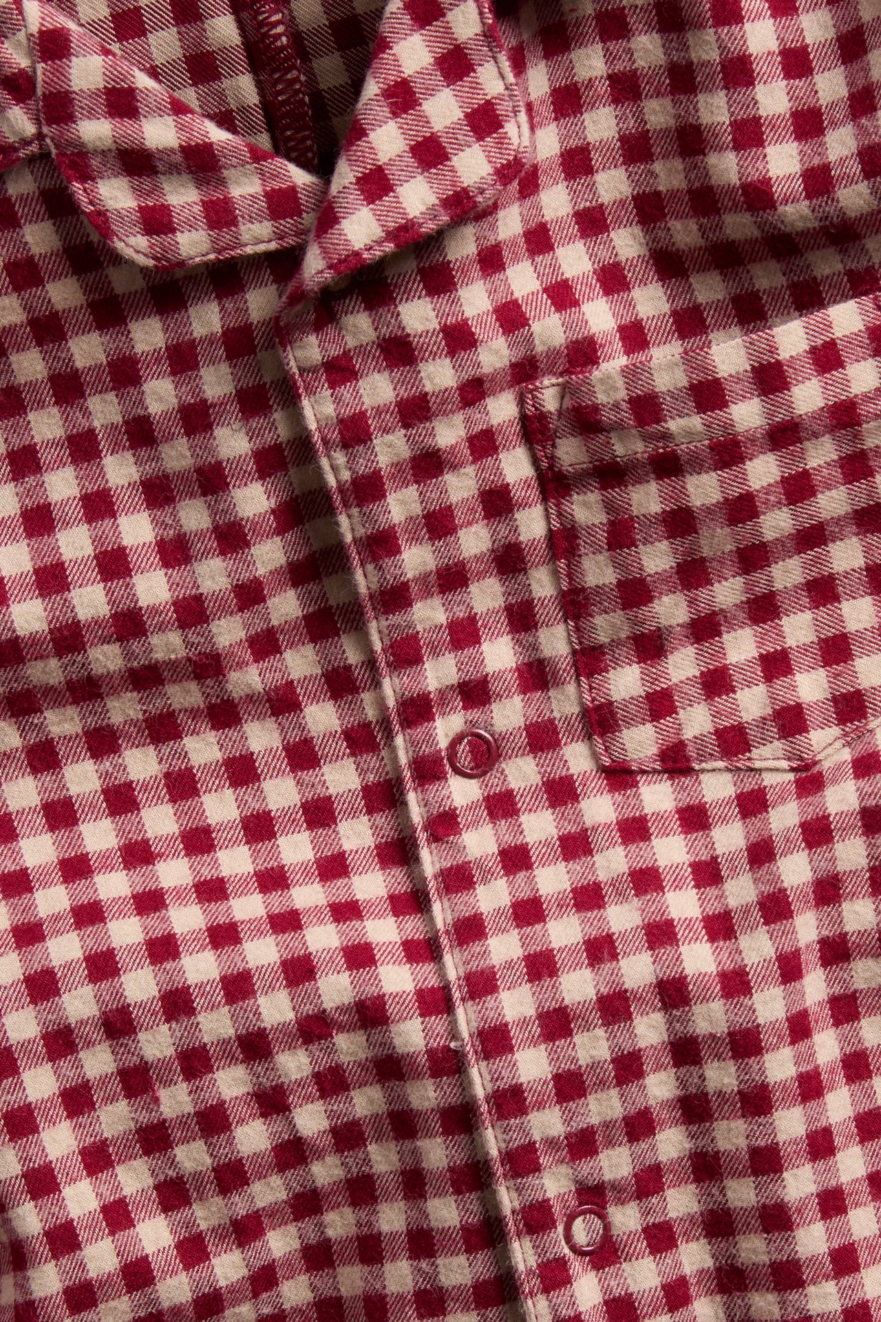 Julpyjamas i flanell - Röd - 2
