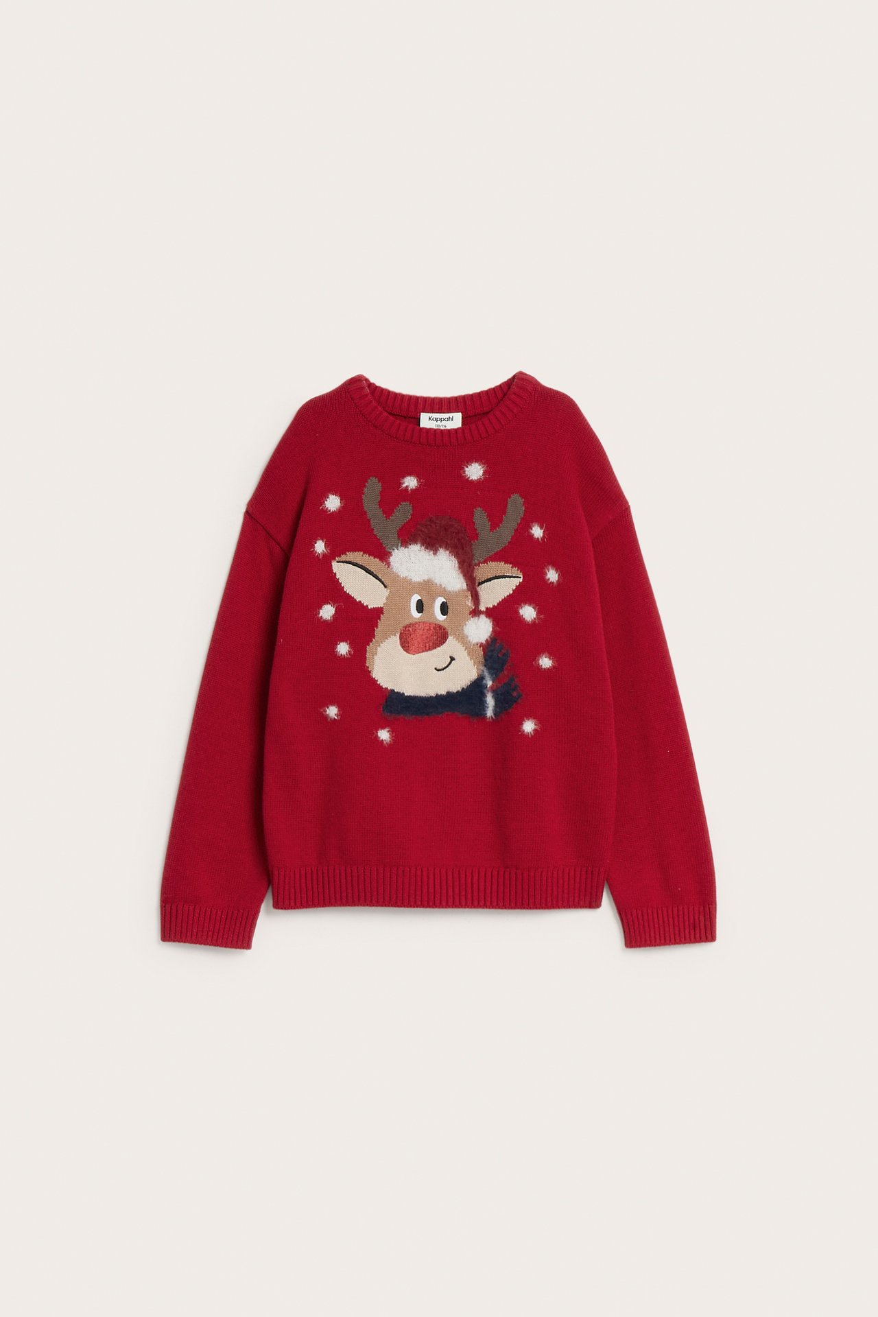 Stickad jultröja med ren