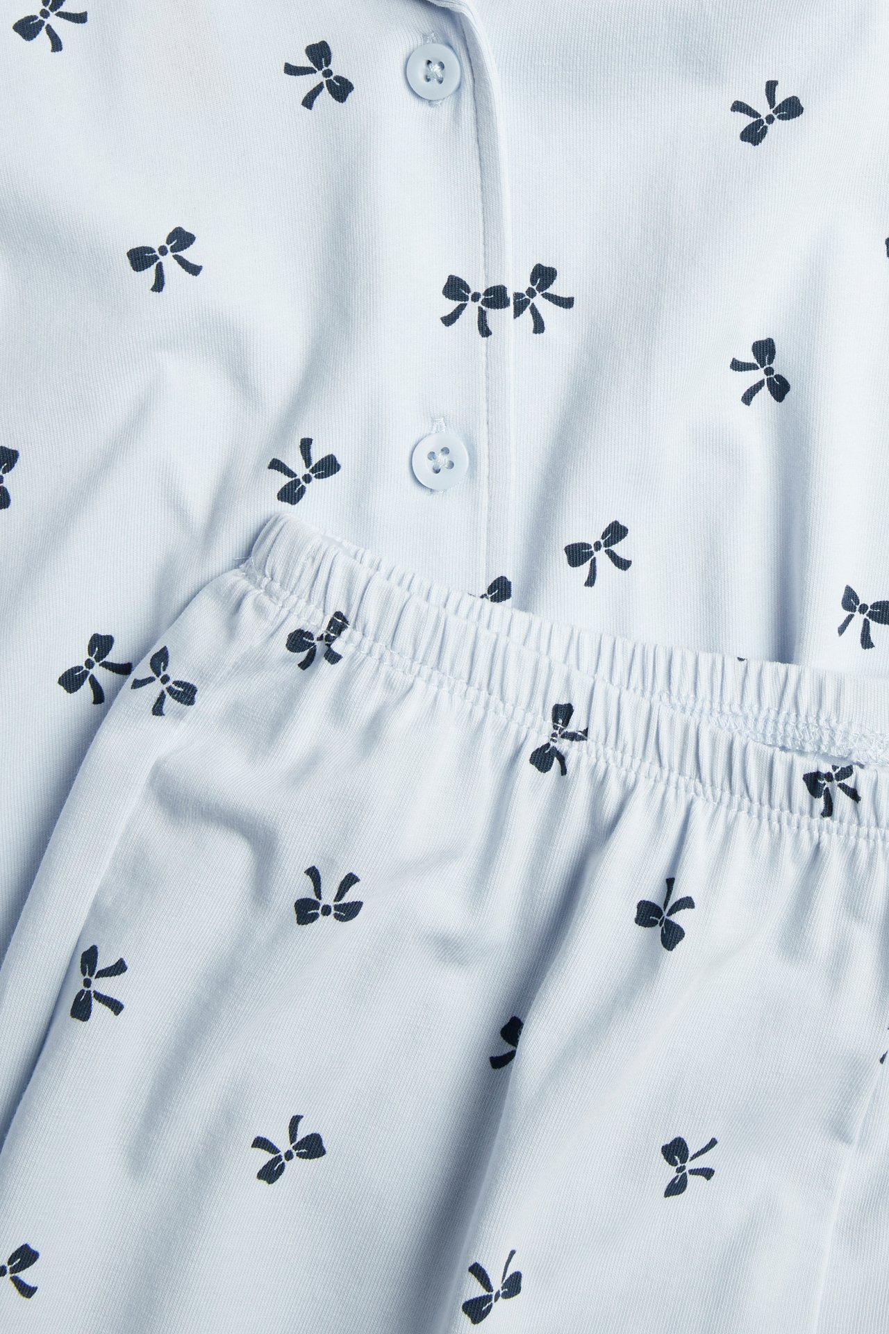 Pyjamassett med rosettmønster - Blå - 4