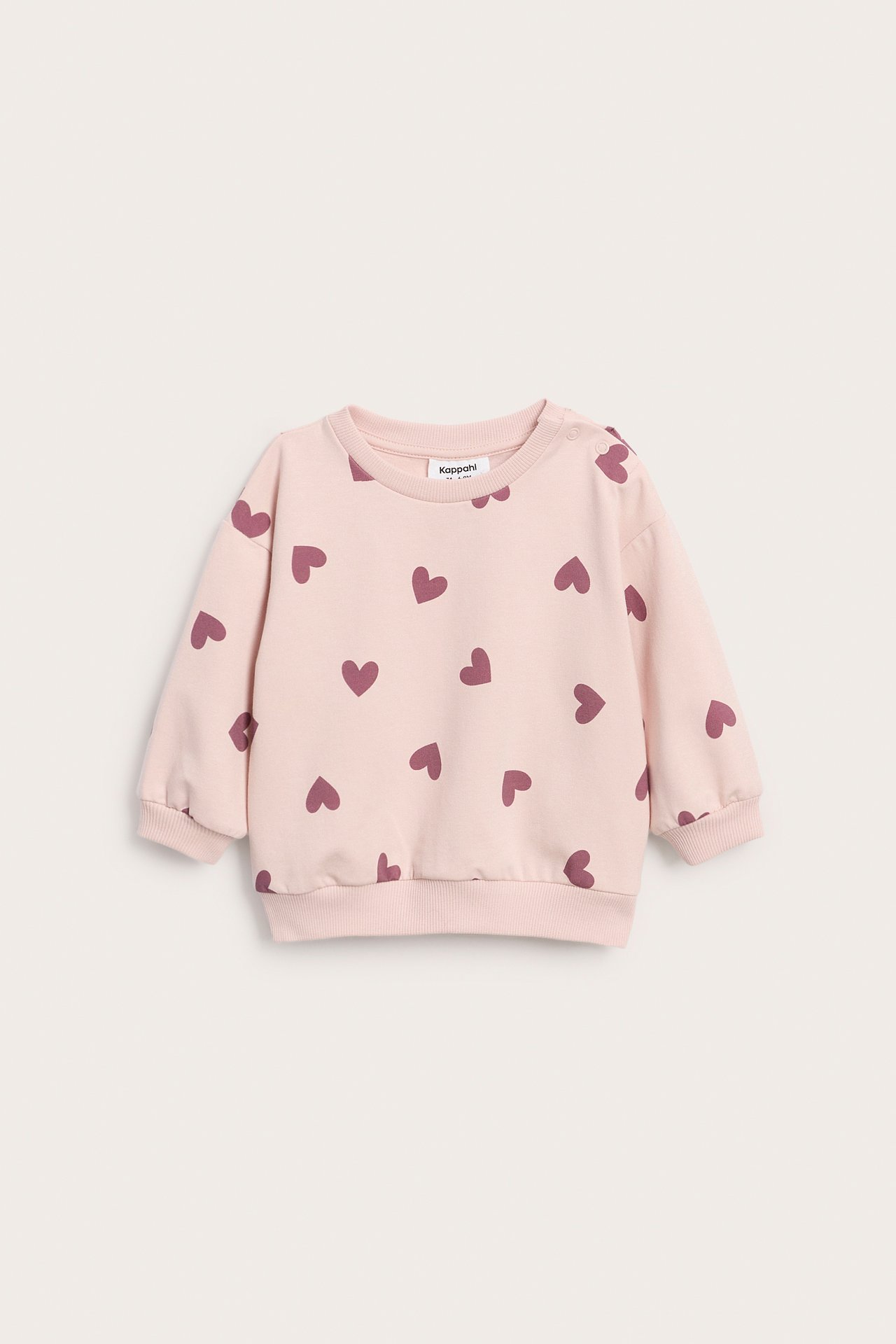 Sweatshirt med hjärtprint
