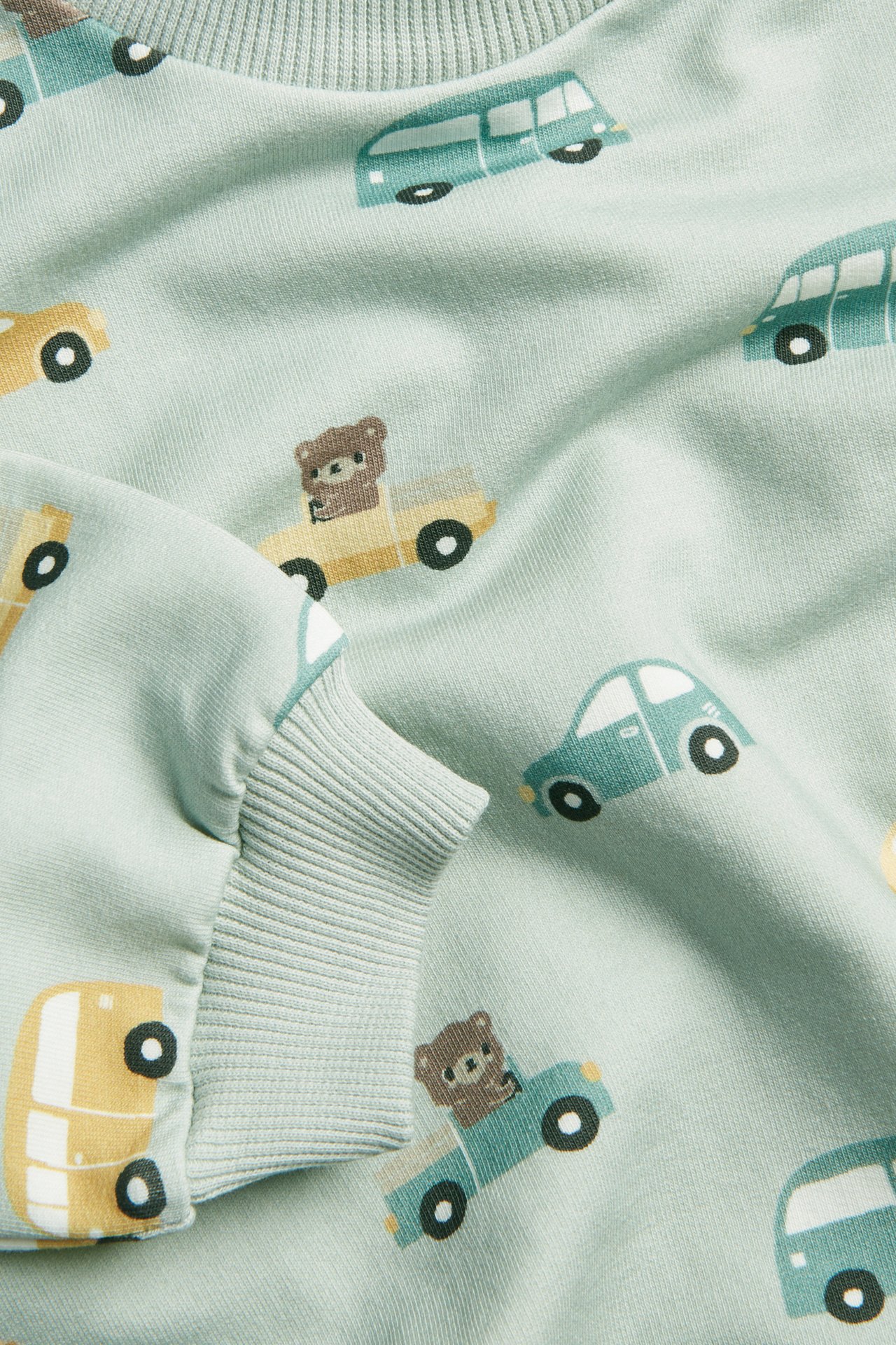 Sweatshirt med fordonstryck