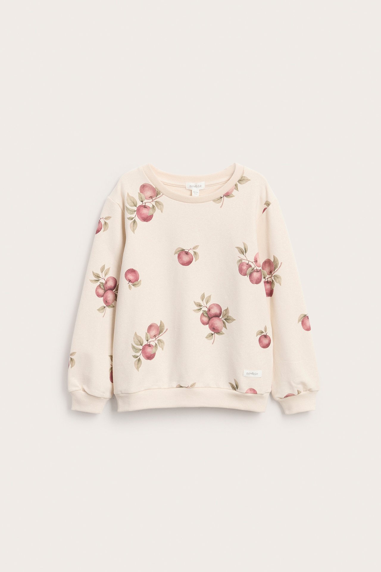 Sweatshirt med äppelmönster
