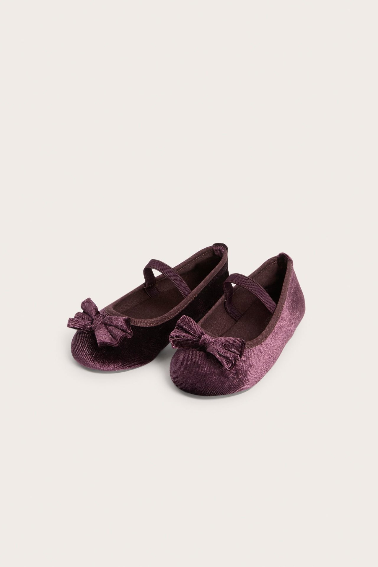 Ballerinakengät sametista - Violetti - 1