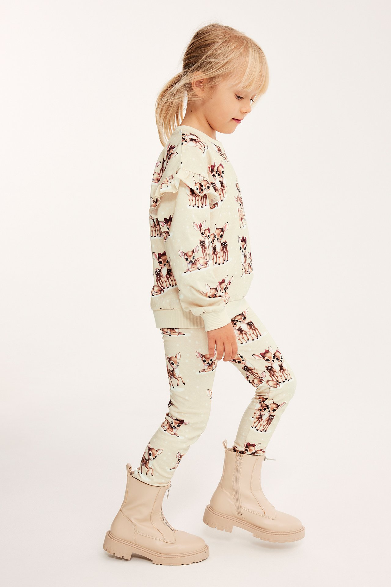 Leggings med rådjursmönster