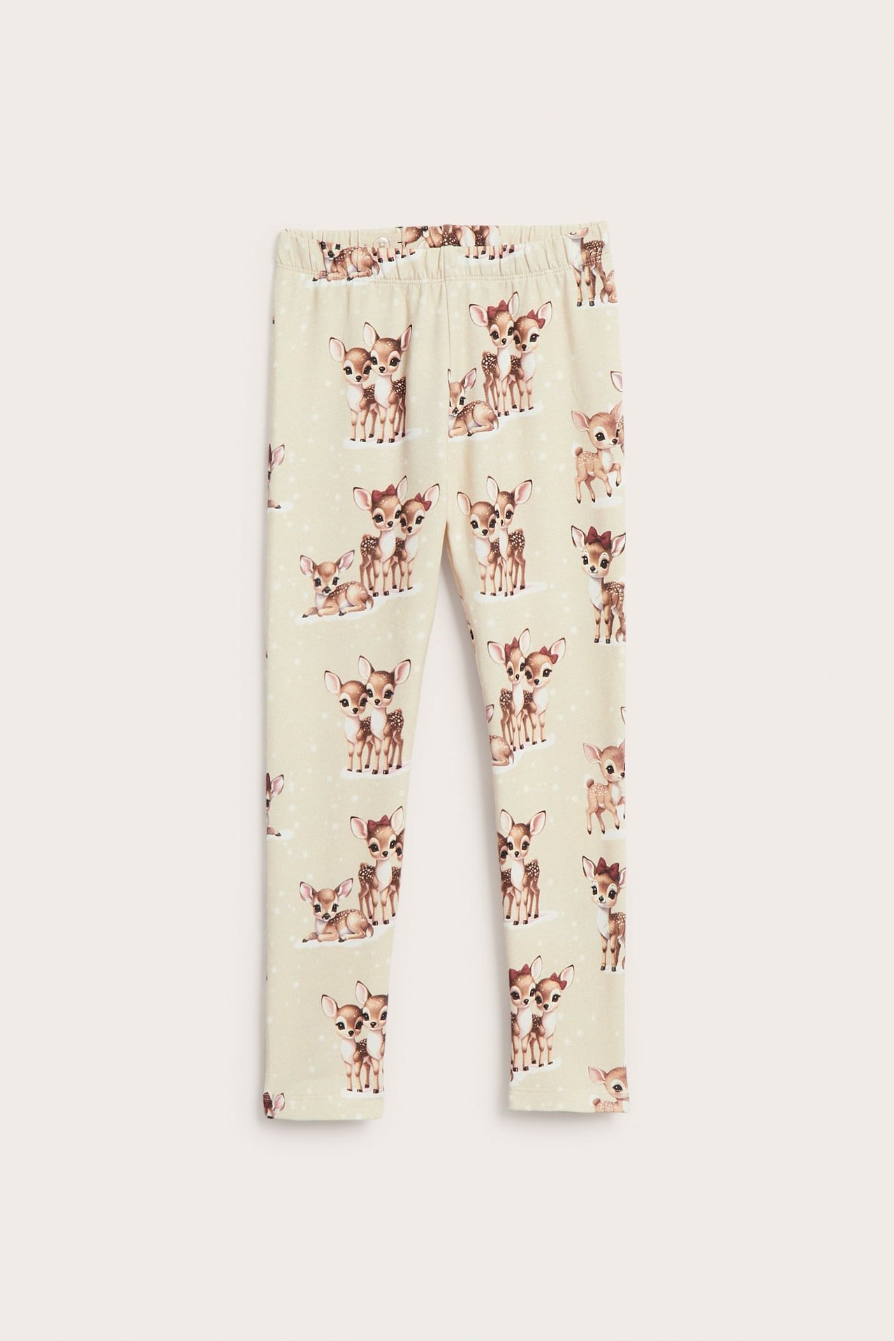 Leggings med rådjursmönster - Beige - 2