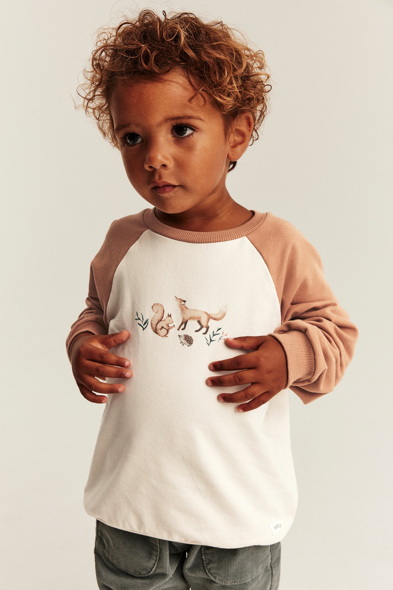 Sweatshirt med dyremotiv